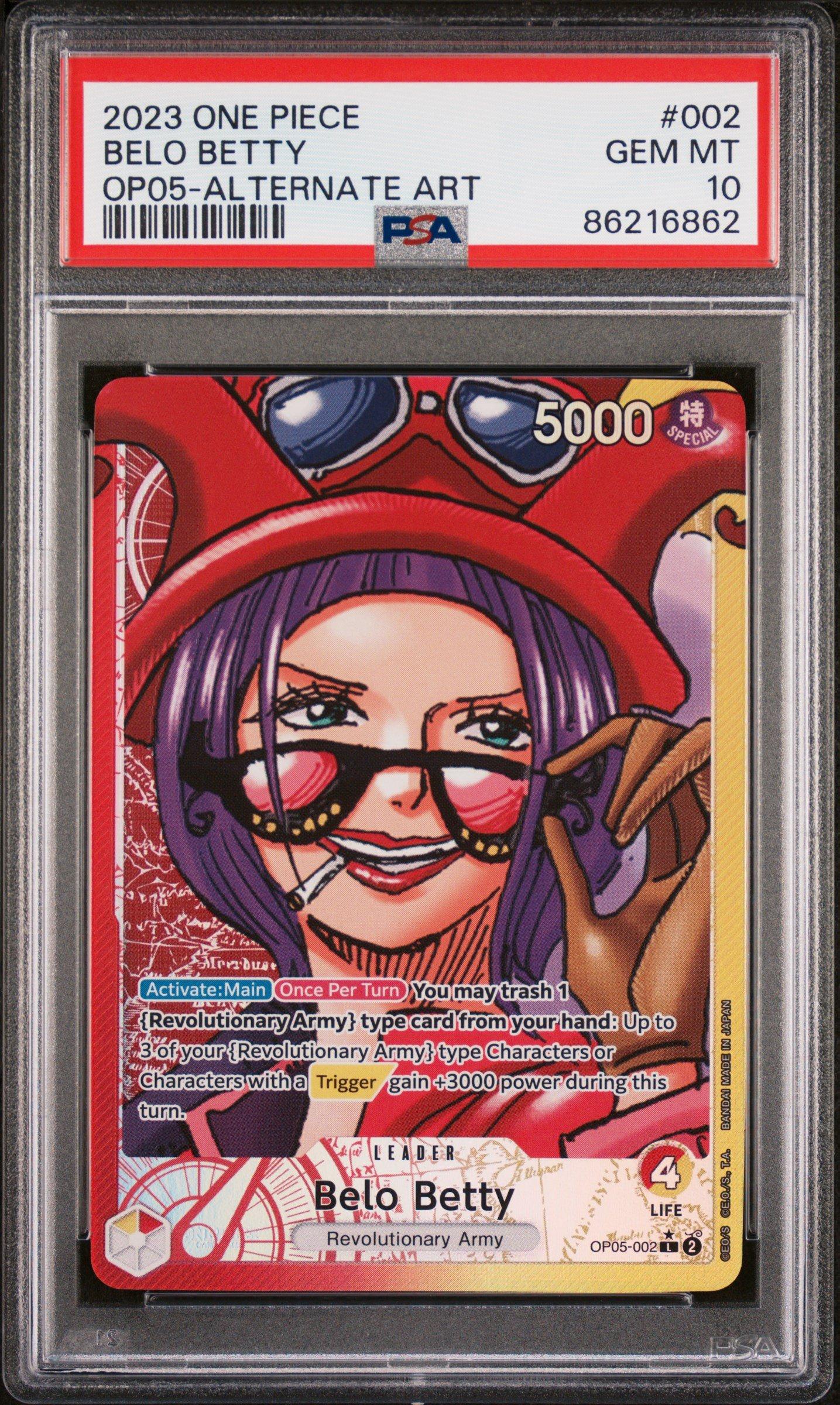 2023 One Piece Op05-awakening Of The New Era Belo Betty Alternate Art PSA 10