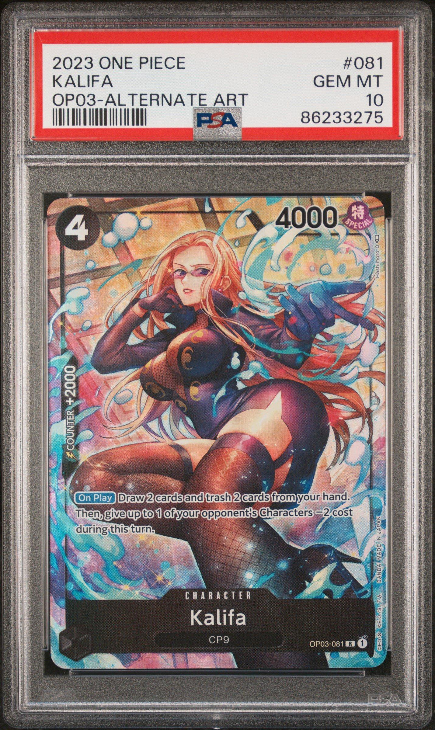 2023 One Piece Op03-pillars Of Strength 081 Kalifa Alternate Art PSA 10
