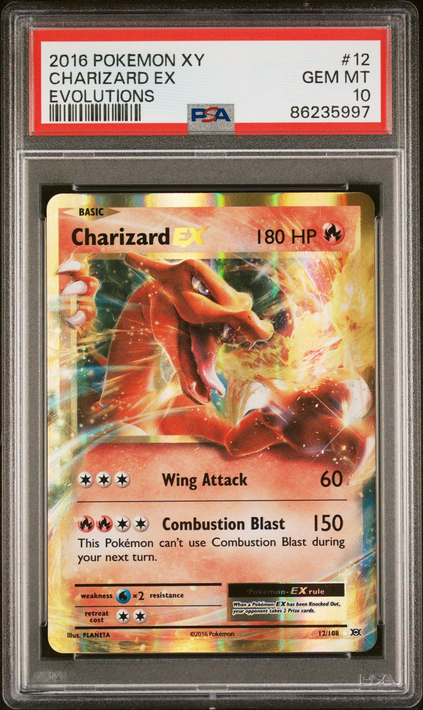 2016 Pokemon Xy Evolutions 12 Charizard Ex PSA 10 Graded Card 