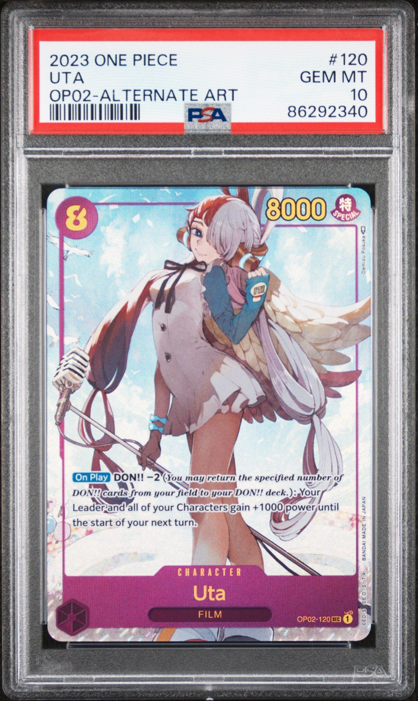 PSA10 ONE PIECE UTA #120 スペシャルアート PSA 10 One Piece Card UTA OP02-120 SP Awakening of The New