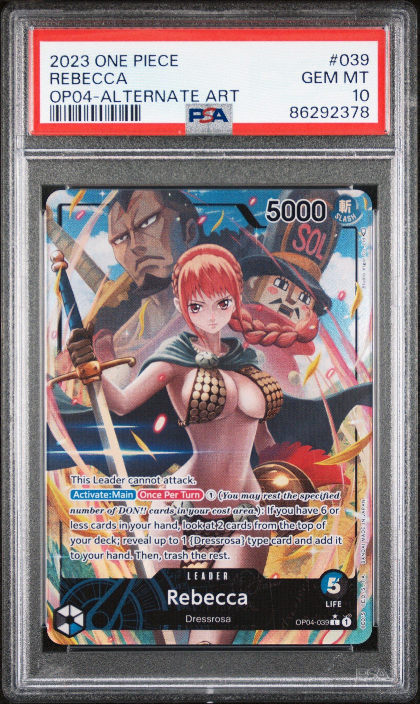 【PSA10】レベッカ 2023 ONE PIECE 2023 One Piece Kingdoms Of Intrigue 039 Rebecca Alternate