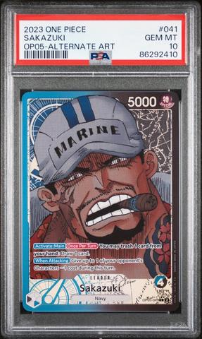 バギー WANTED ALTERNATE ART #051 PSA10 2023 One Piece Op05-awakening Of The New Era 041 Sakazuki