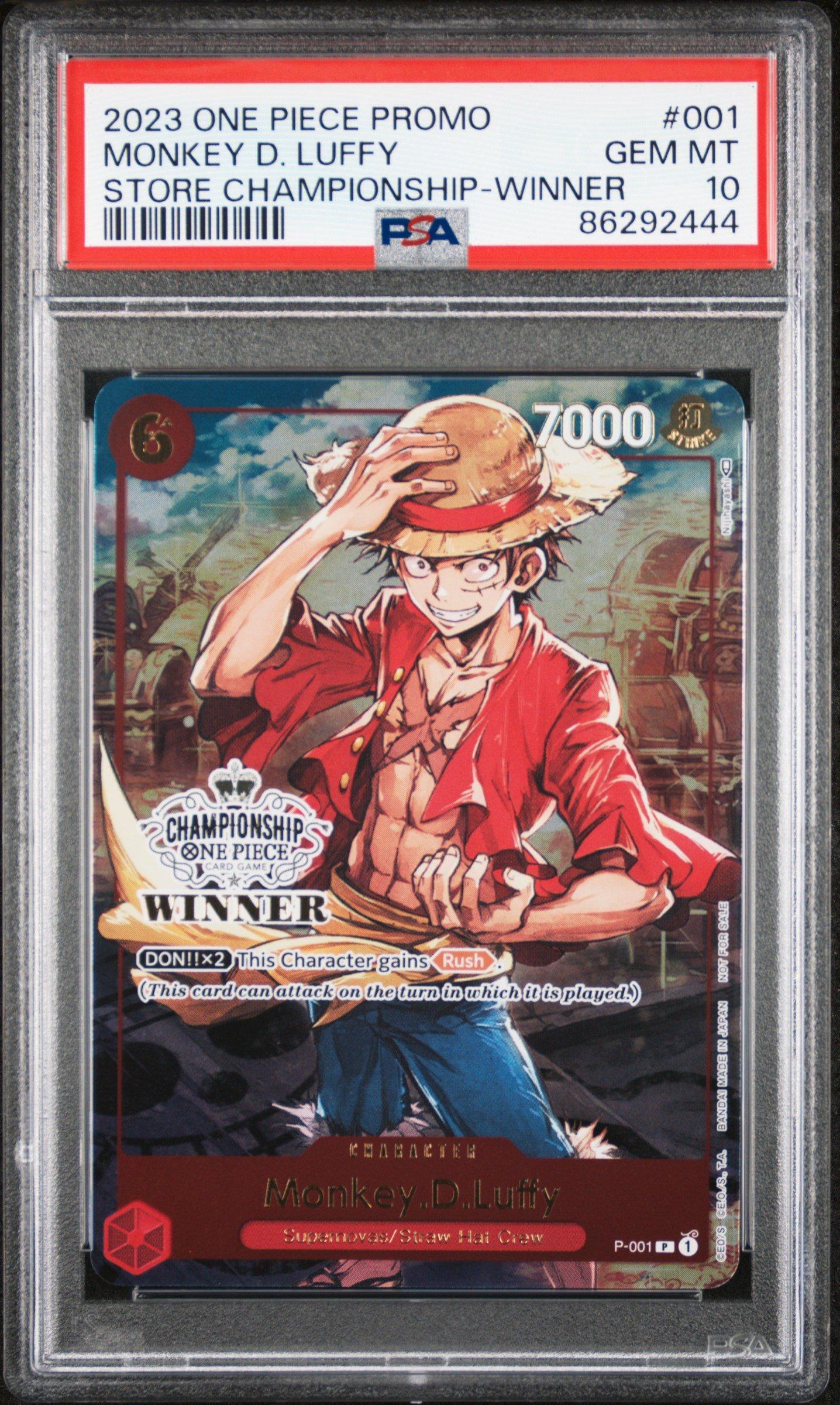 2023 One Piece Promos 001 Monkey D. Luffy Store Championship