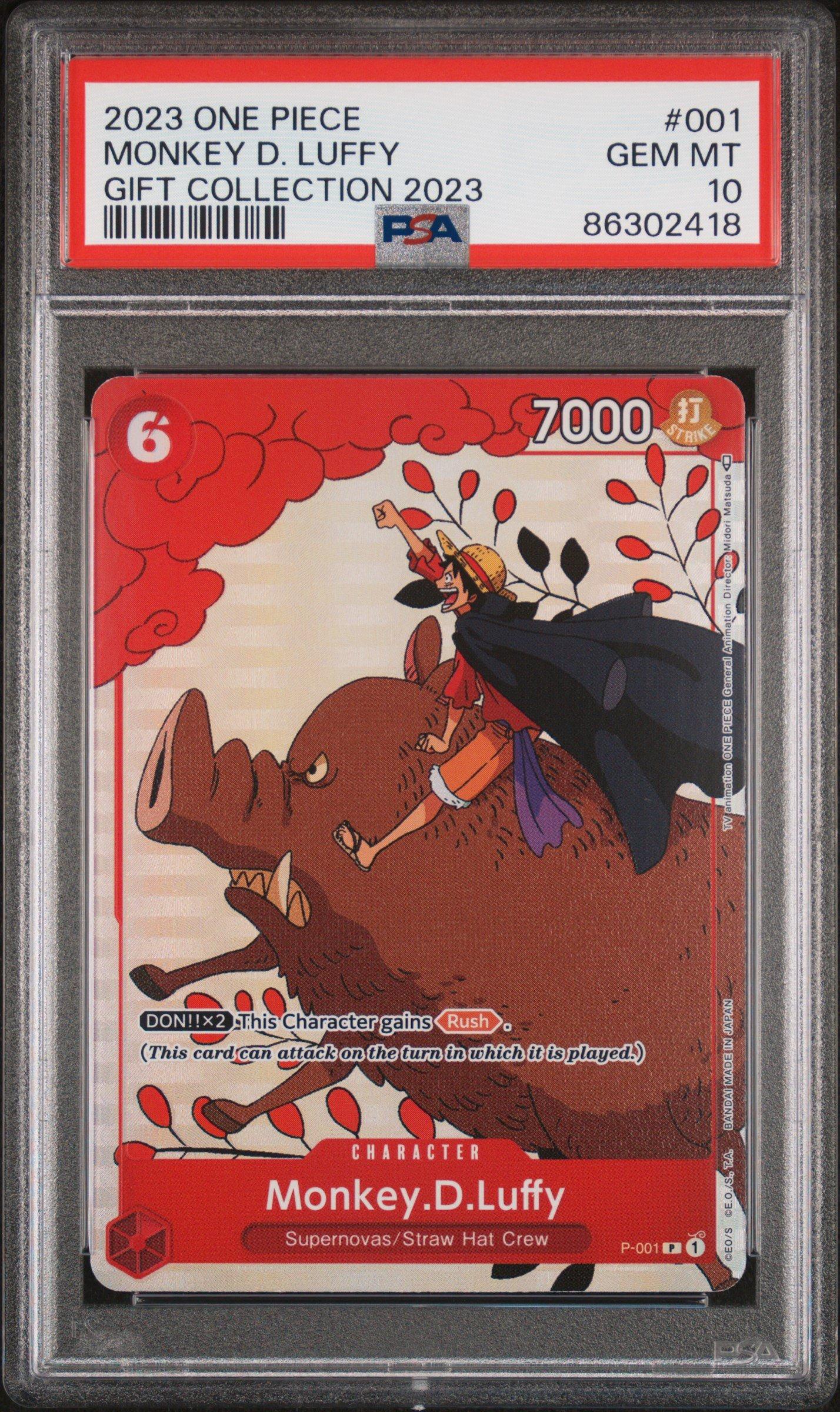 2023 One Piece Gift Collection 2023 001 Monkey D. Luffy PSA 10