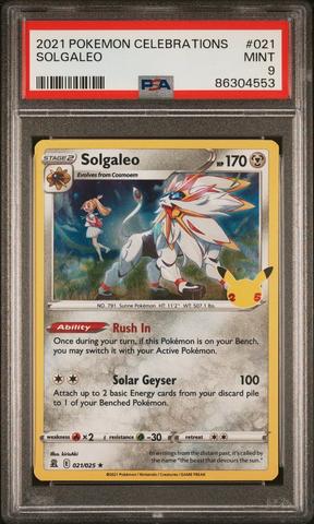 2021 Pokemon Celebrations 021 Solgaleo PSA 8 | GameStop