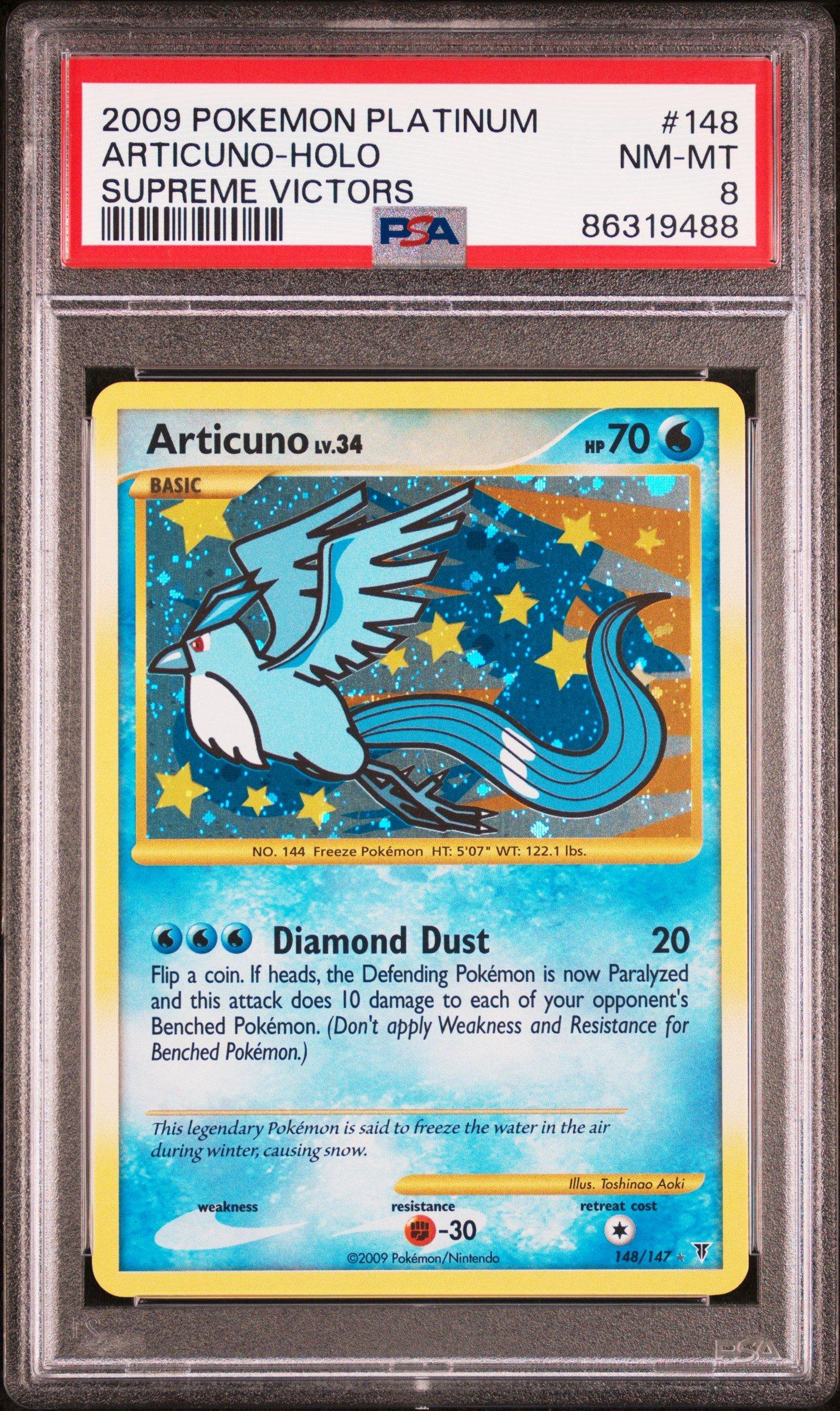 2009 Pokemon Platinum Supreme Victors 148 Articuno-holo PSA 8
