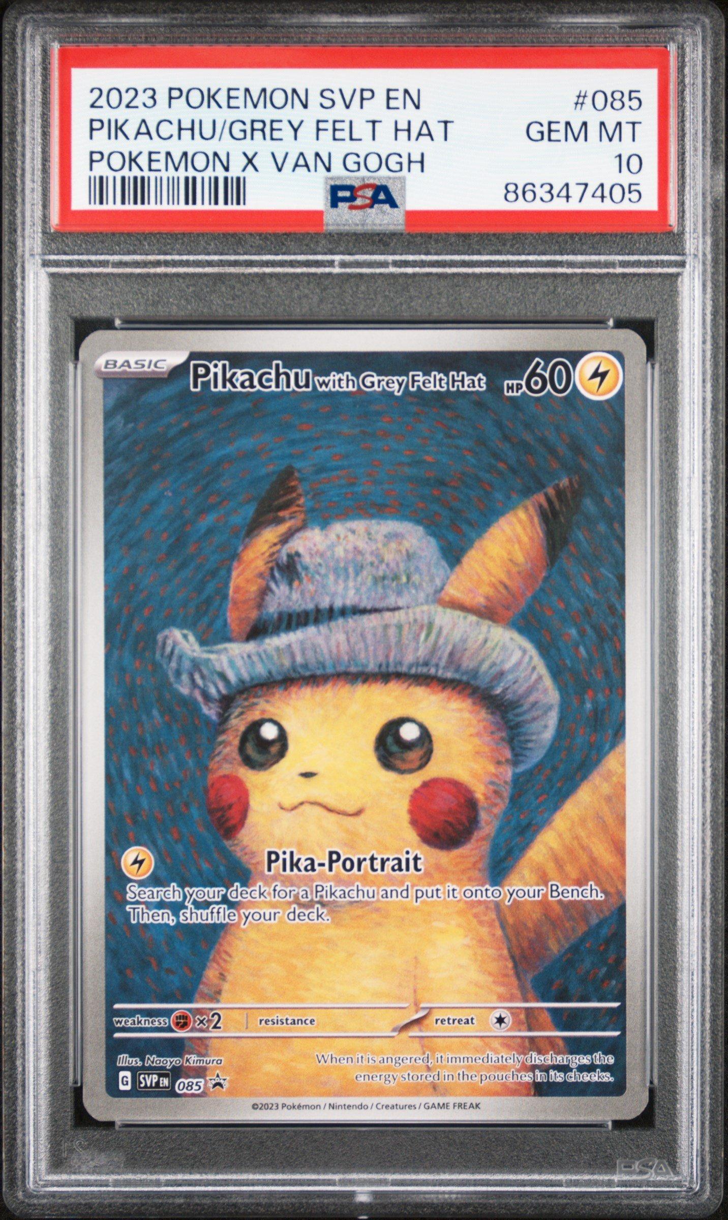 2023 Pokémon SVP EN ピカチュウ #085 PSA 10 PSA 10 Van Gogh Pikachu with Grey Felt Hat SVP EN 085 Promo