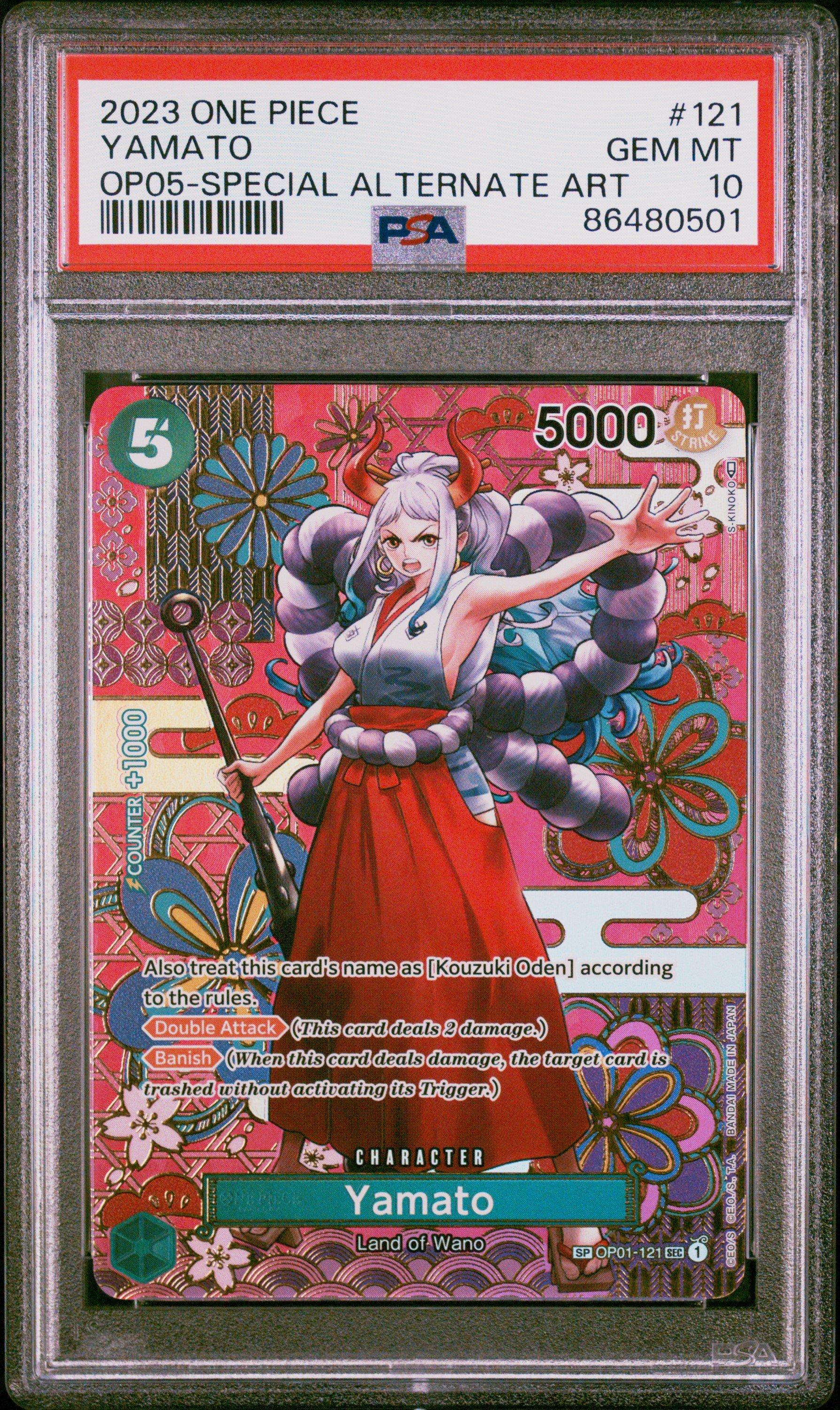 2023 One Piece Op05-awakening Of The New Era 121 Yamato Special Alternate Art PSA 10