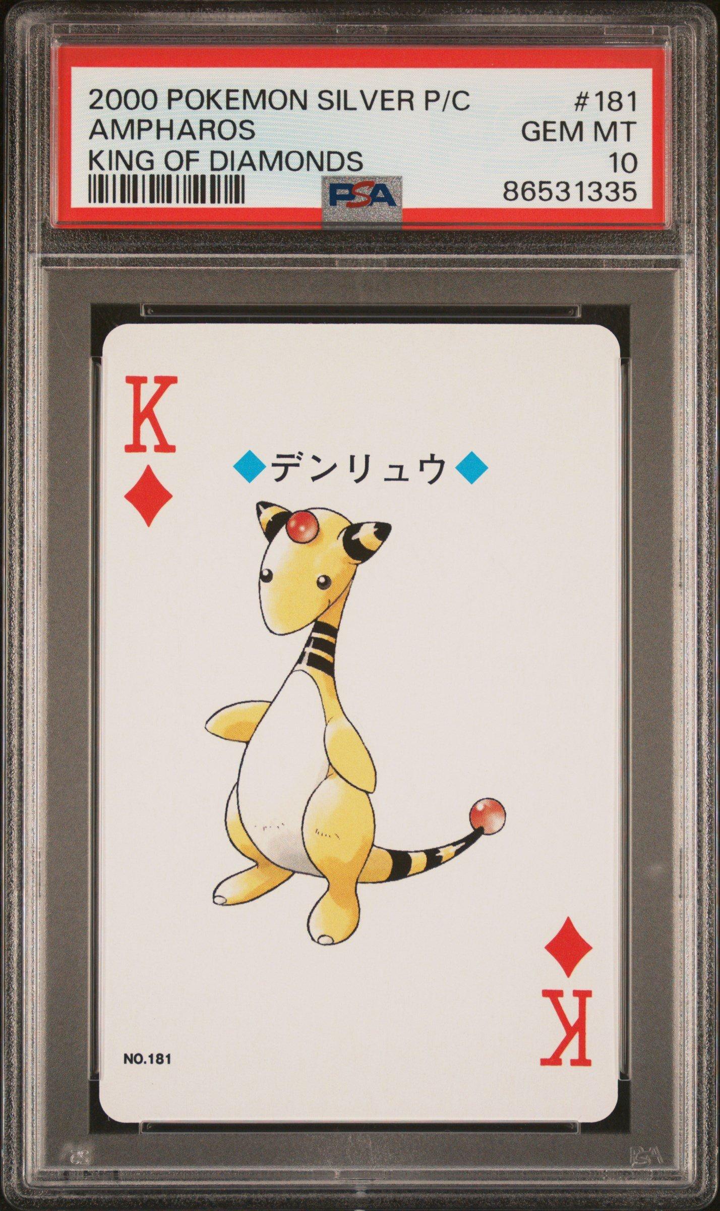 2000 Pokemon Silver Version Playing Cards 181 Ampharos King Of