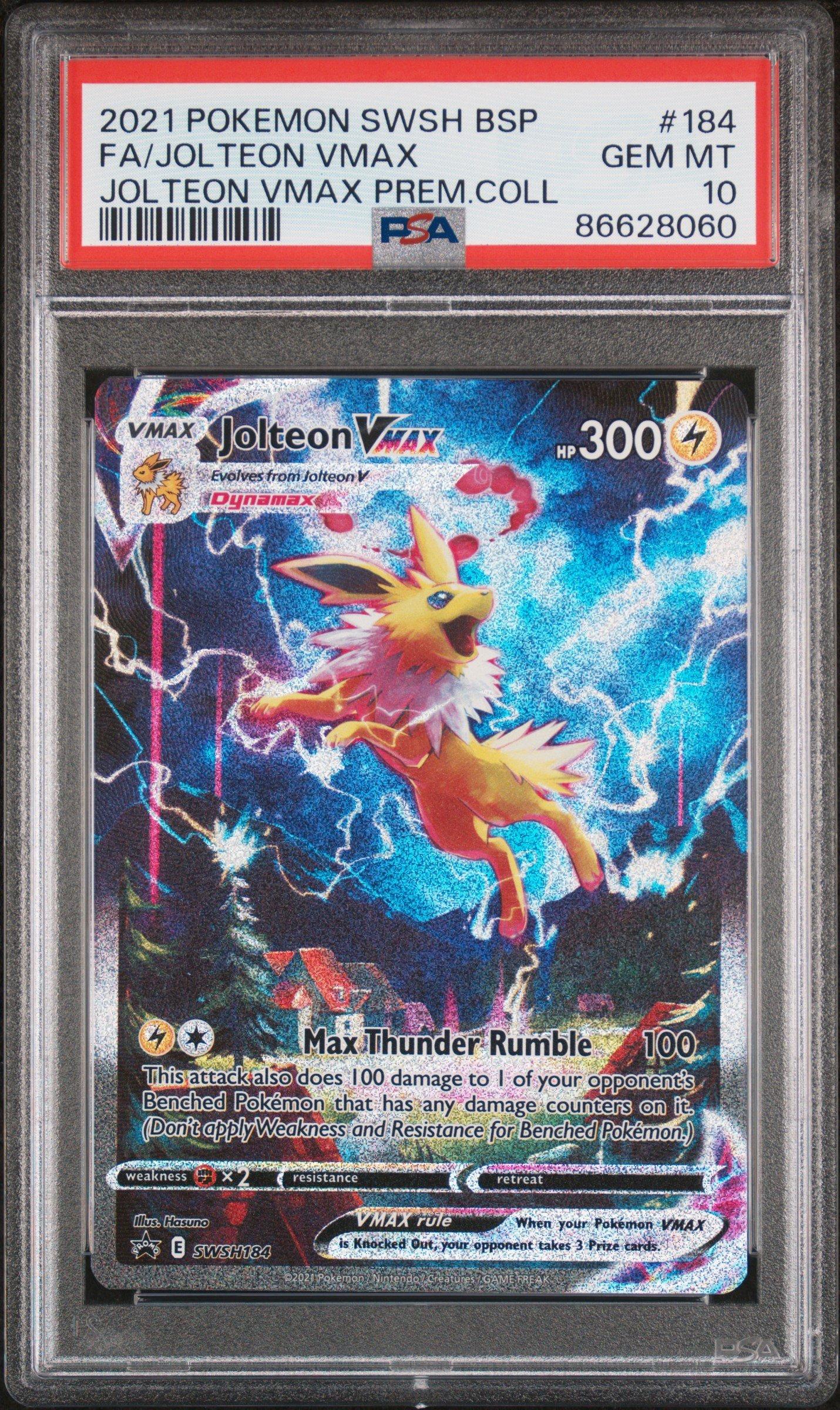 2021 Pokemon Swsh Black Star Promo 184 Full Art/jolteon Vmax Jolteon ...