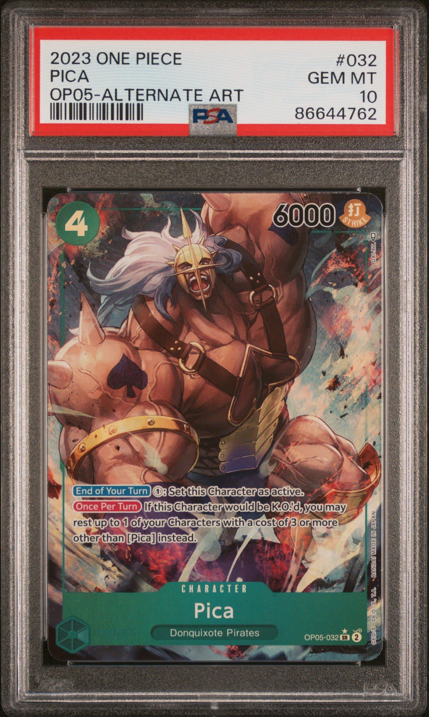 2023 One Piece Op05-awakening Of The New Era 032 Pica Alternate Art PSA 10