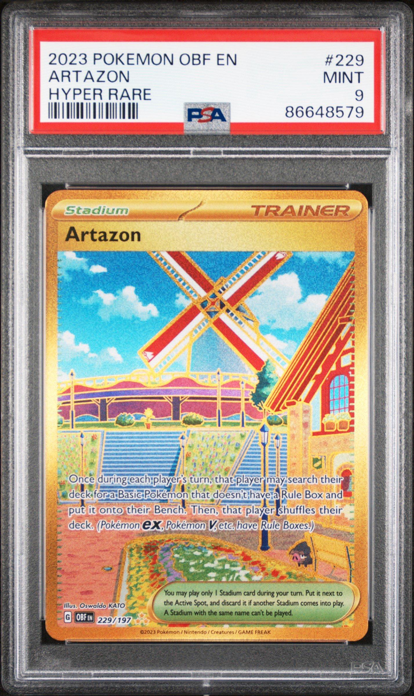 2023 Pokemon Obf En-obsidian Flames 229 Artazon Hyper Rare PSA 9