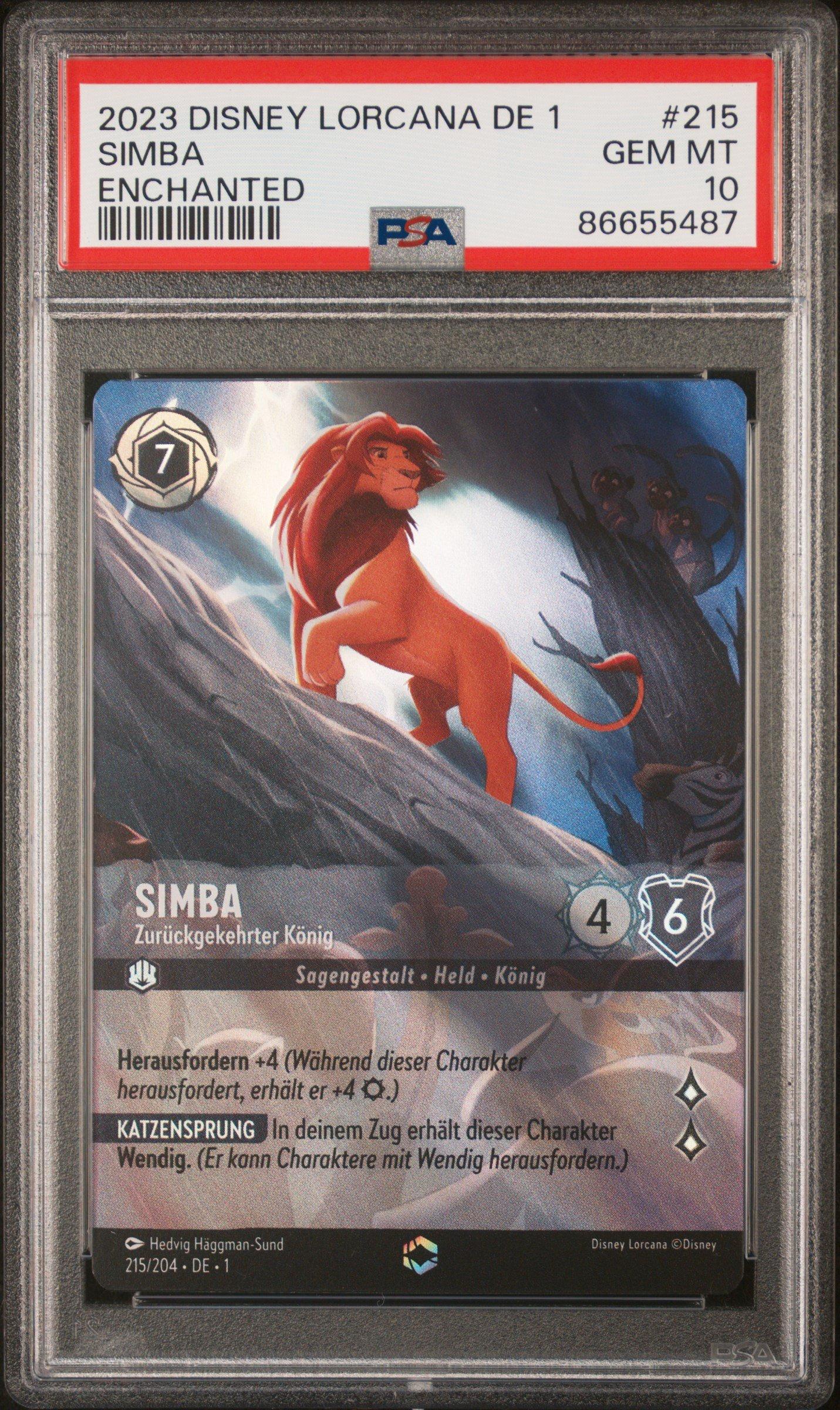 2023 Disney Lorcana German De 1-the First Chapter 215 Simba