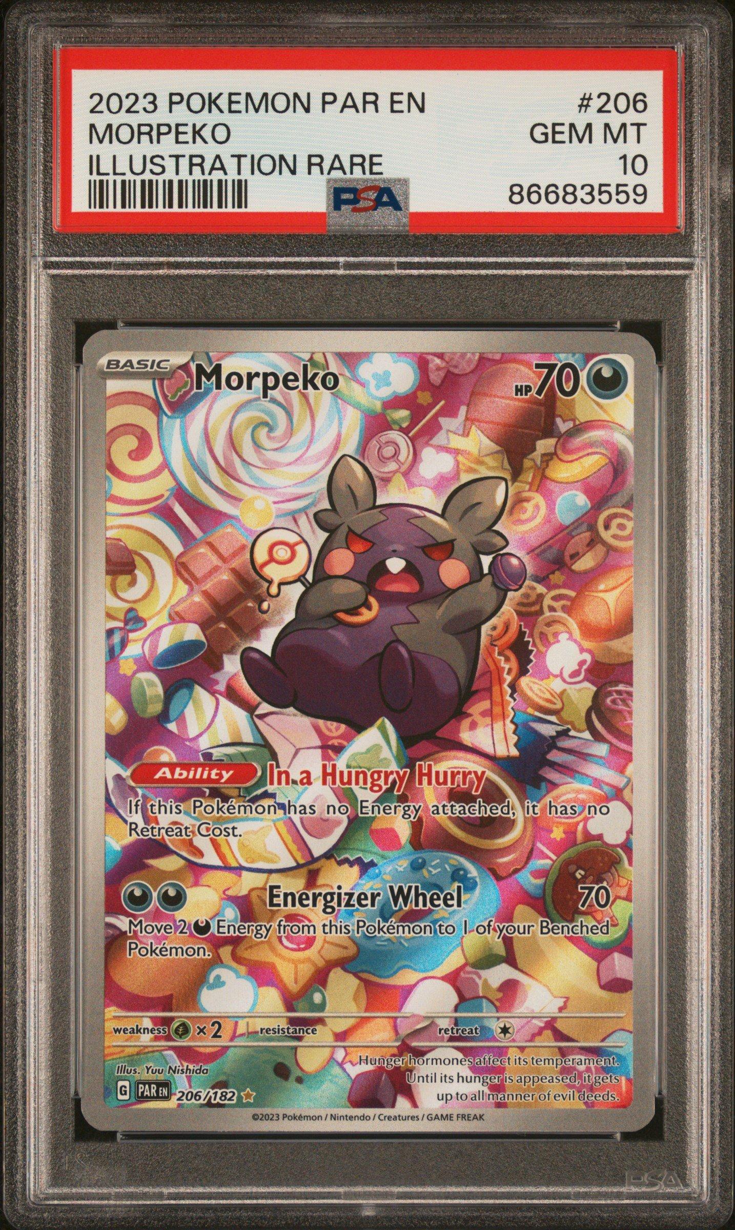 2023 Pokemon Par En-paradox Rift 206 Morpeko Illustration Rare PSA