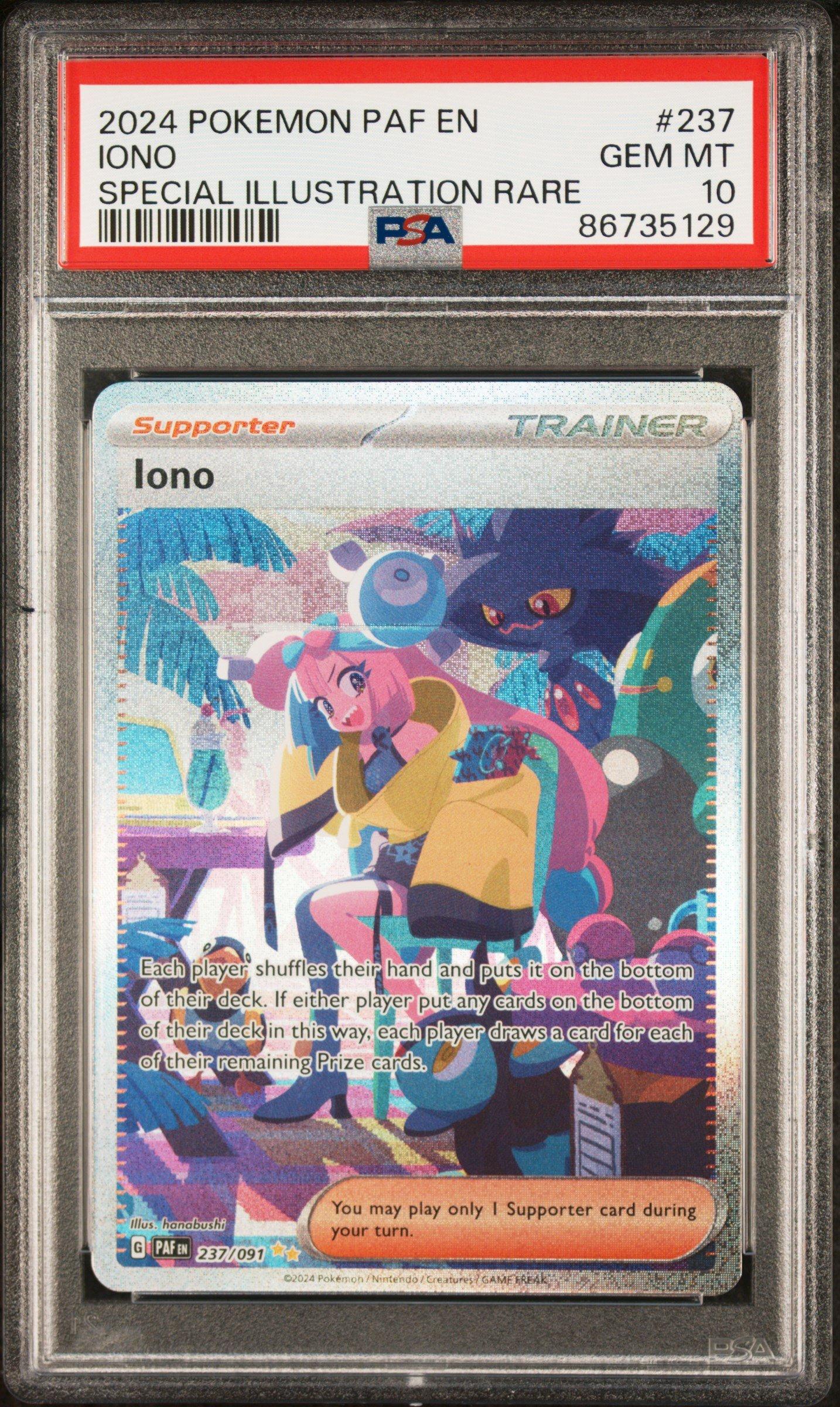 2024 Pokemon Paf En-paldean Fates 237 Iono Special Illustration Rare ...