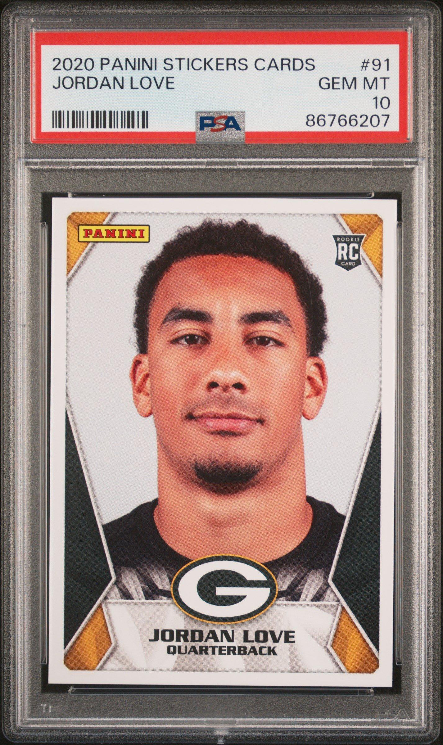 2020 Panini Stickers Cards 91 Jordan Love PSA 10