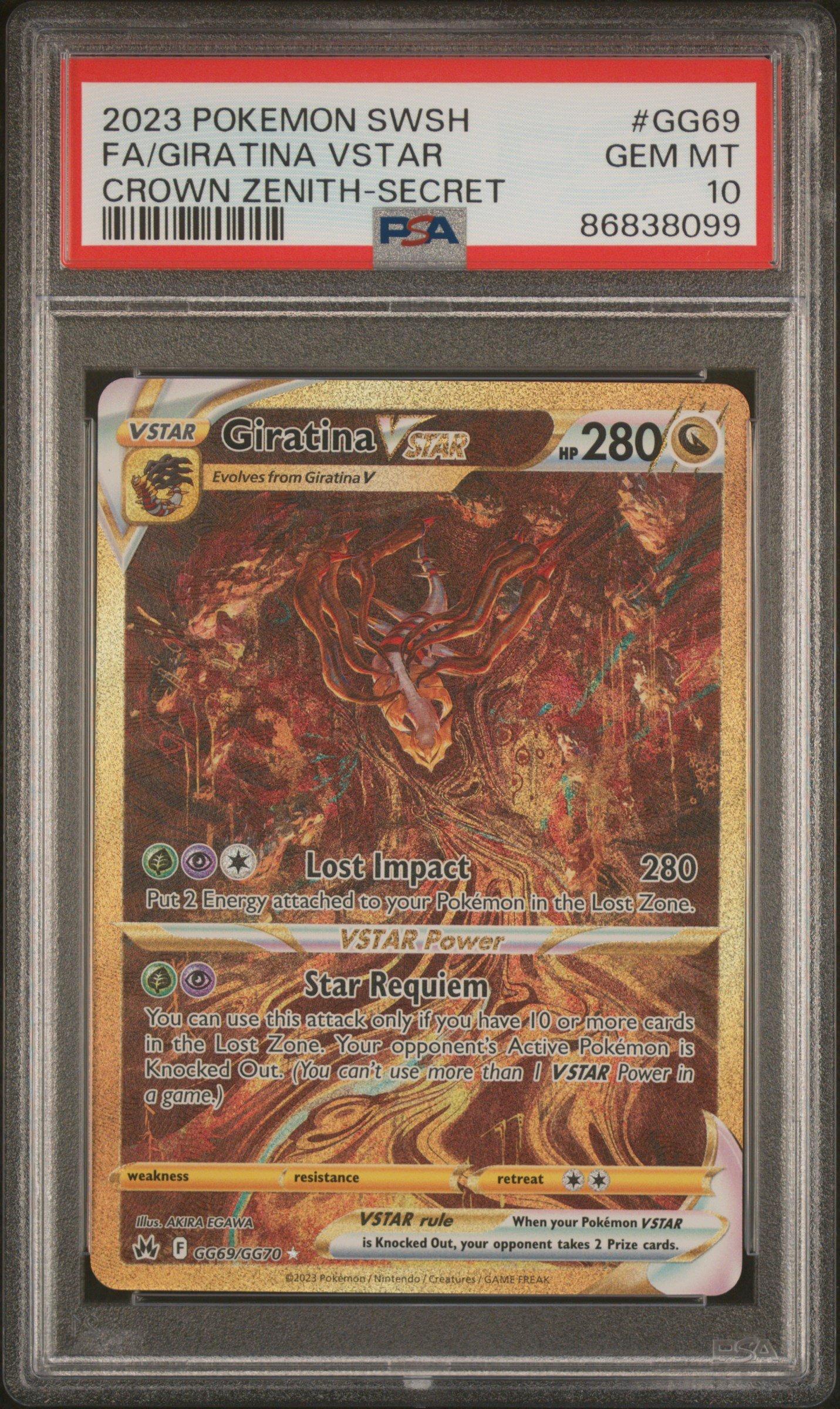 ストリンダー VSTAR & グルトン PSA 10 セット 2023 Pokemon Sword And Shield Crown Zenith Gg69 Full Art/giratina