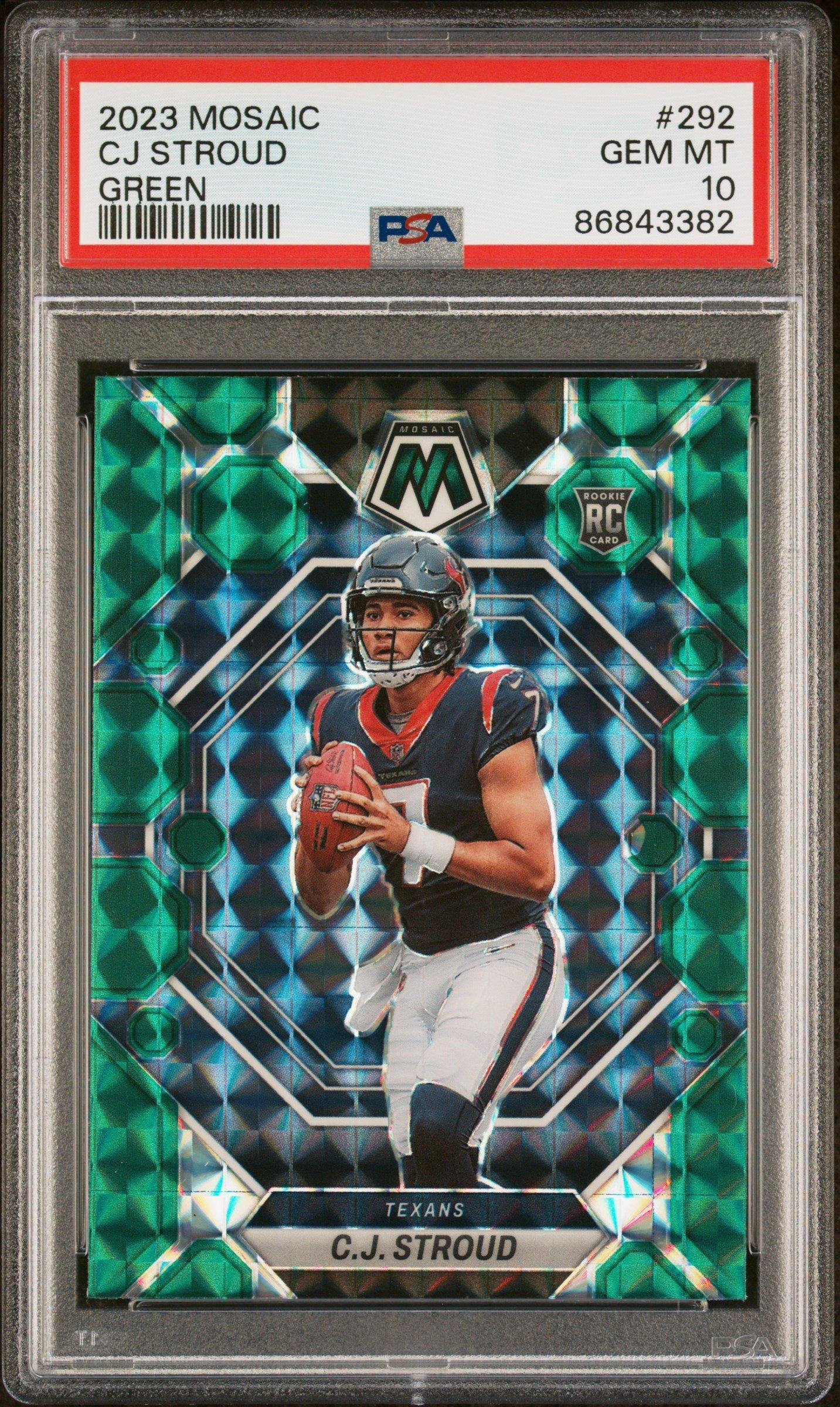 cj stroud graded card C.J. Stroud-2023 Leaf Draft Rookie-#8-Texans-Graded Card-9.5-MT+-USS_1 –  Rock Merch Universe main image 1