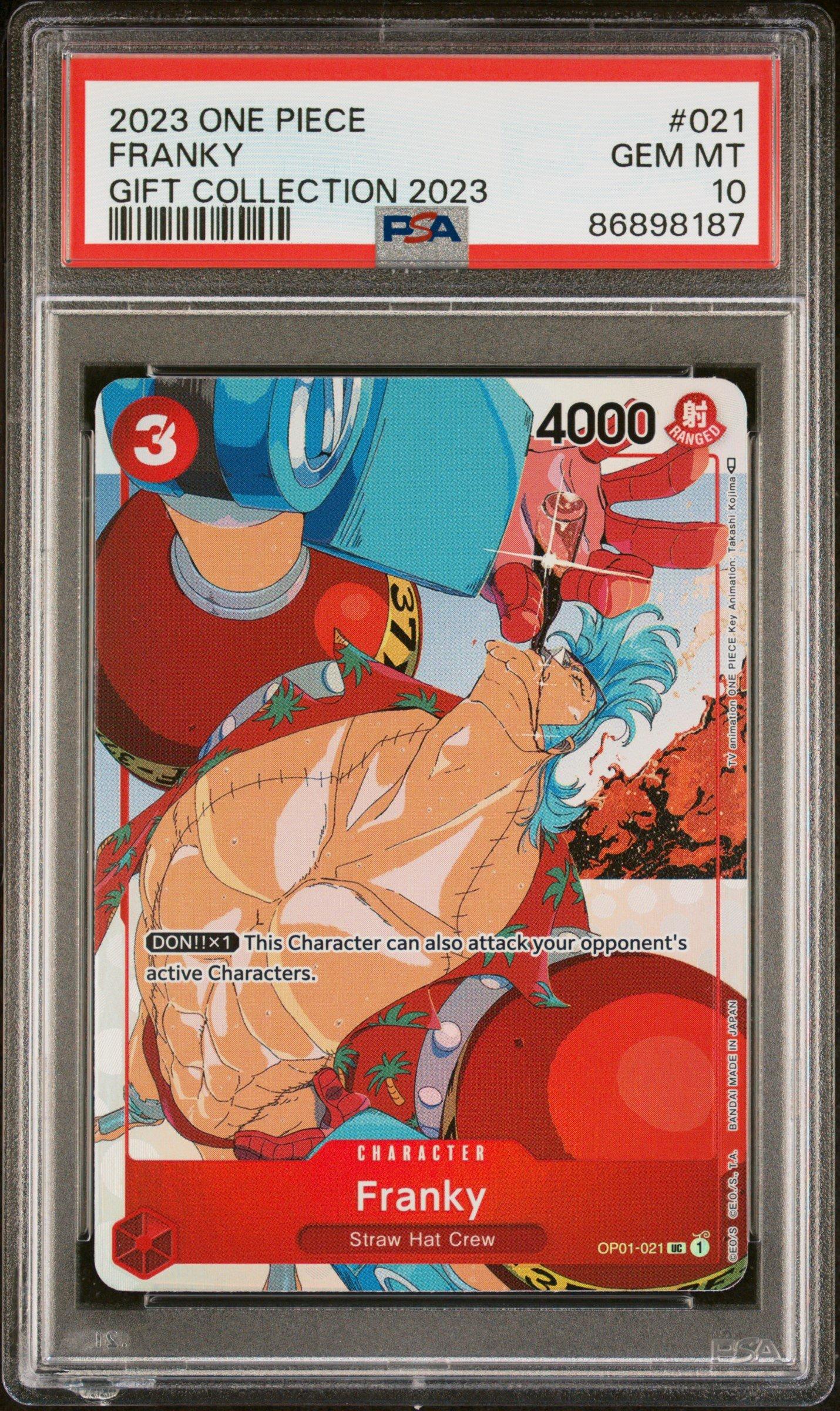 2023 One Piece Gift Collection 2023 021 Franky PSA 10 Graded Card