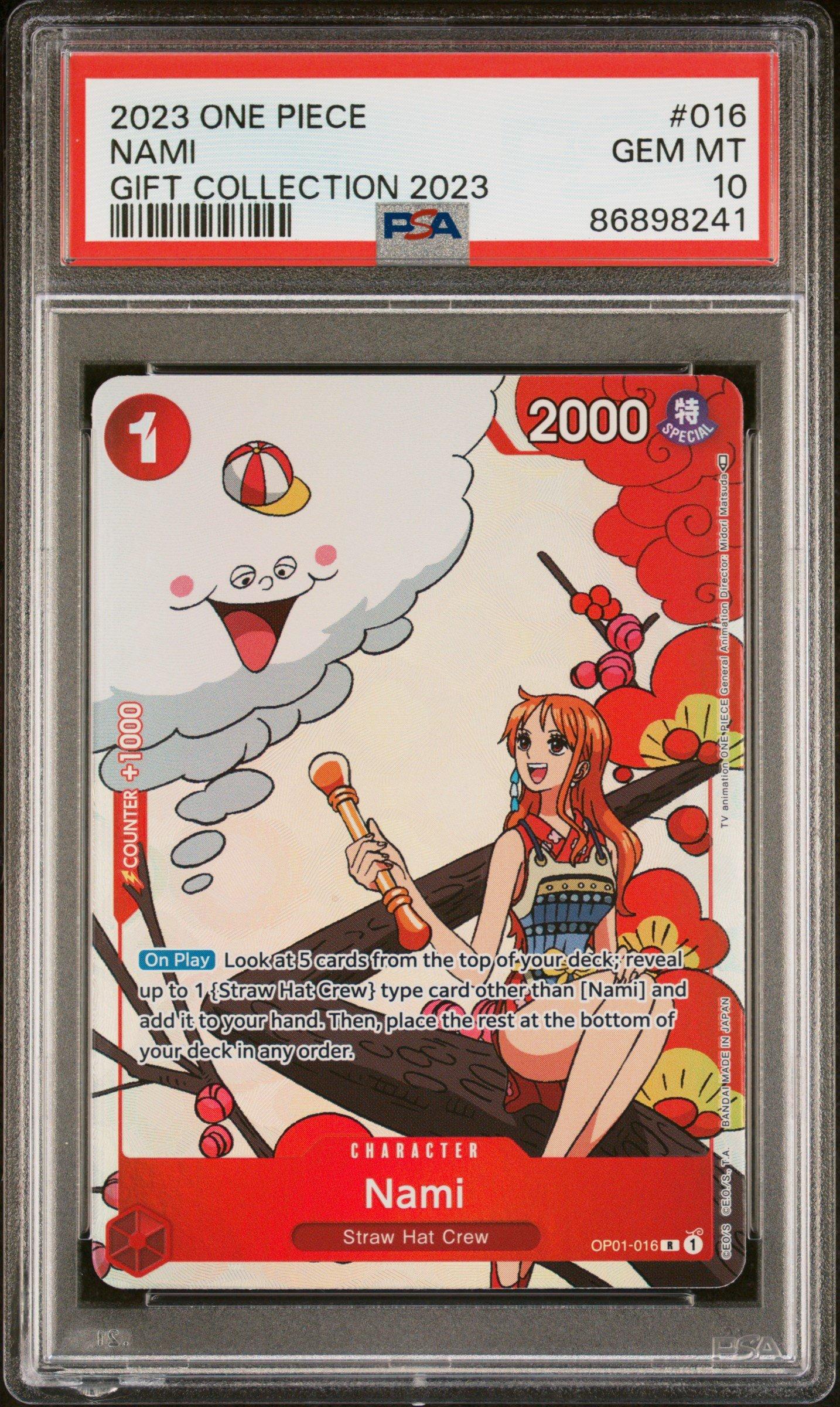 2023 One Piece Gift Collection 2023 016 Nami PSA 10 Graded Card