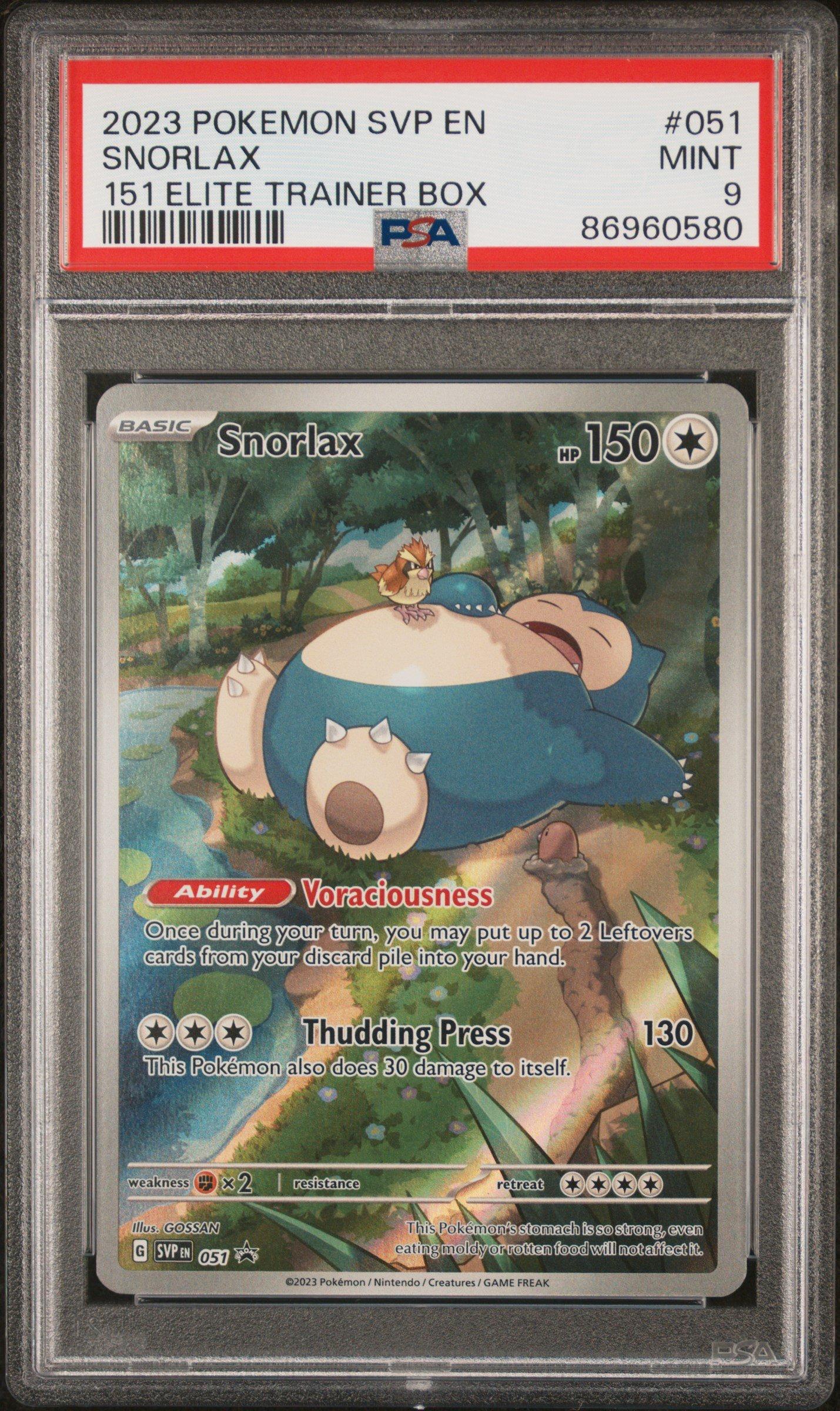 2023 Pokemon Svp En-sv Black Star Promo 051 Snorlax 151 Elite Trainer ...