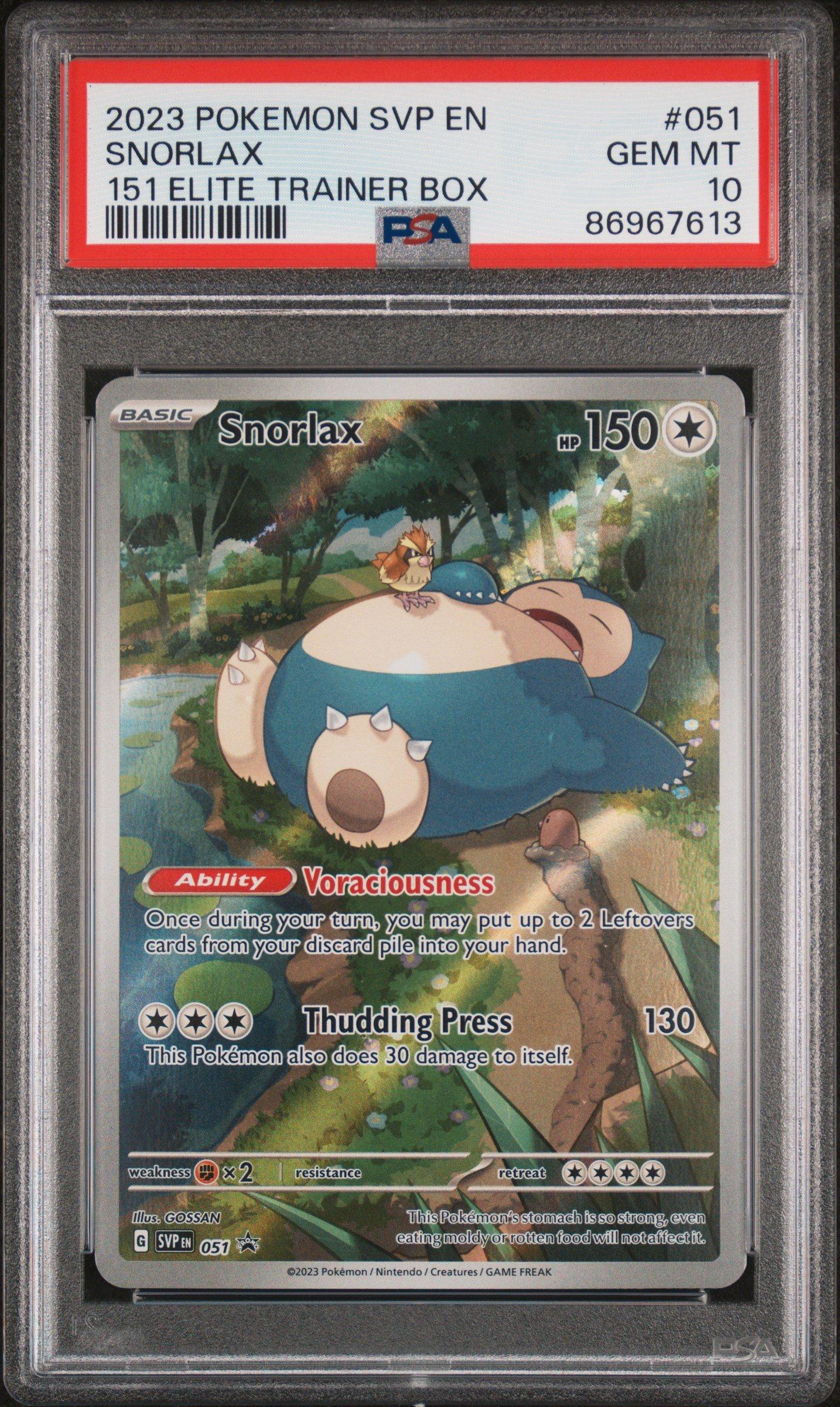 2023 Pokemon Svp En-sv Black Star Promo 051 Snorlax 151 Elite