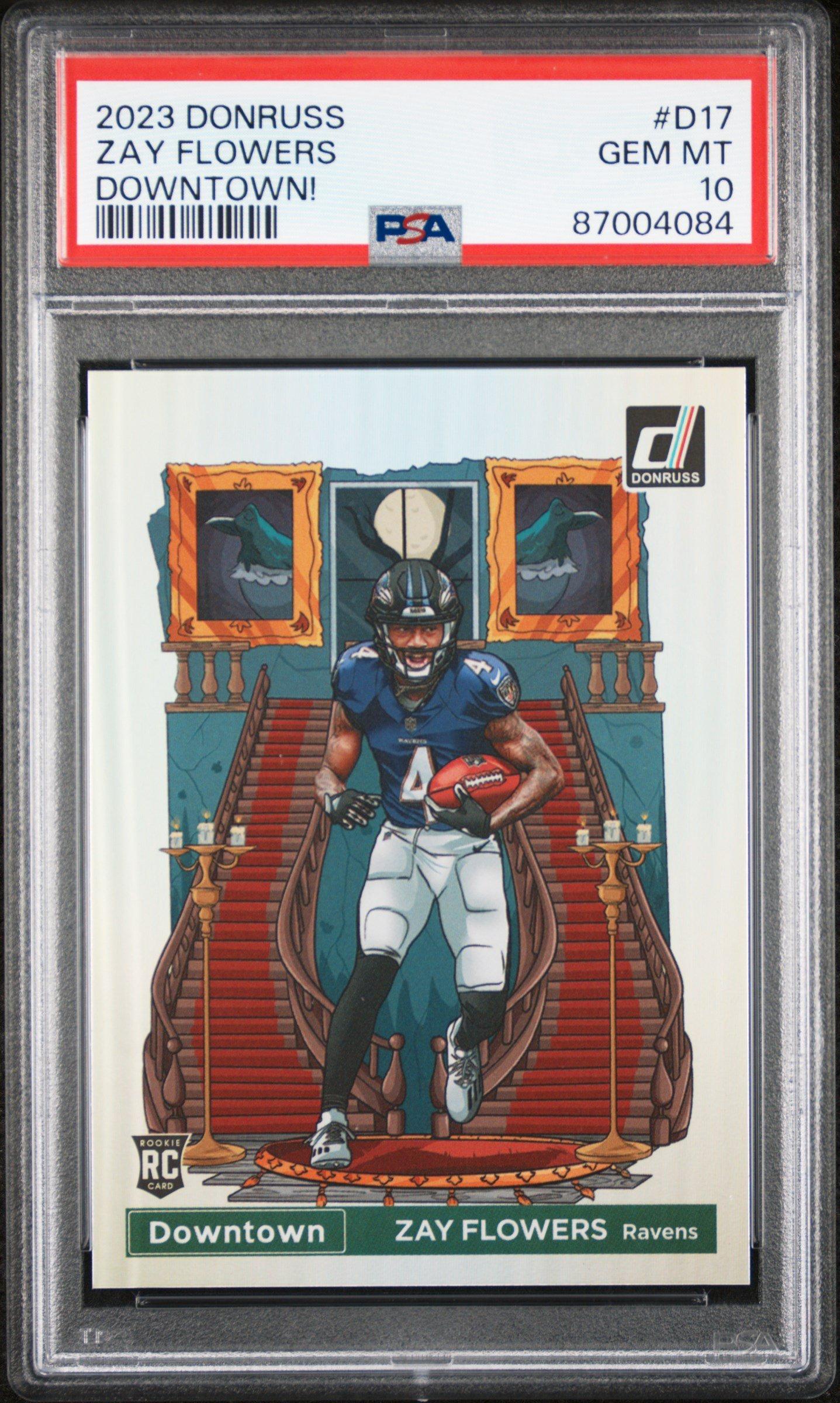 吉本興業　DOWN TOWNダウンタウン　カード　レア 2023 Panini Donruss Downtown! D17 Zay Flowers PSA 10 Graded Card