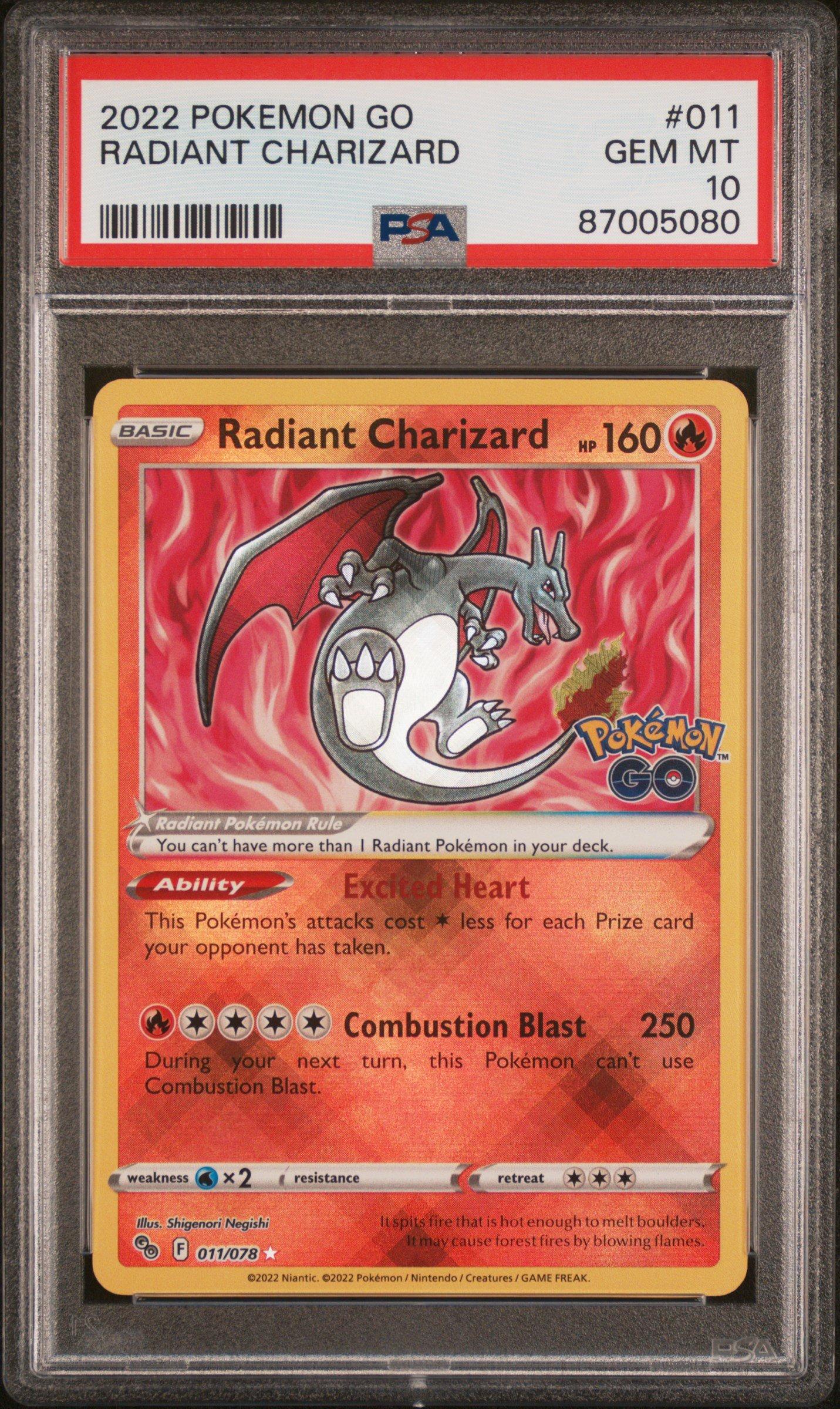 2022 Pokemon Go 011 Radiant Charizard PSA 10 | GameStop