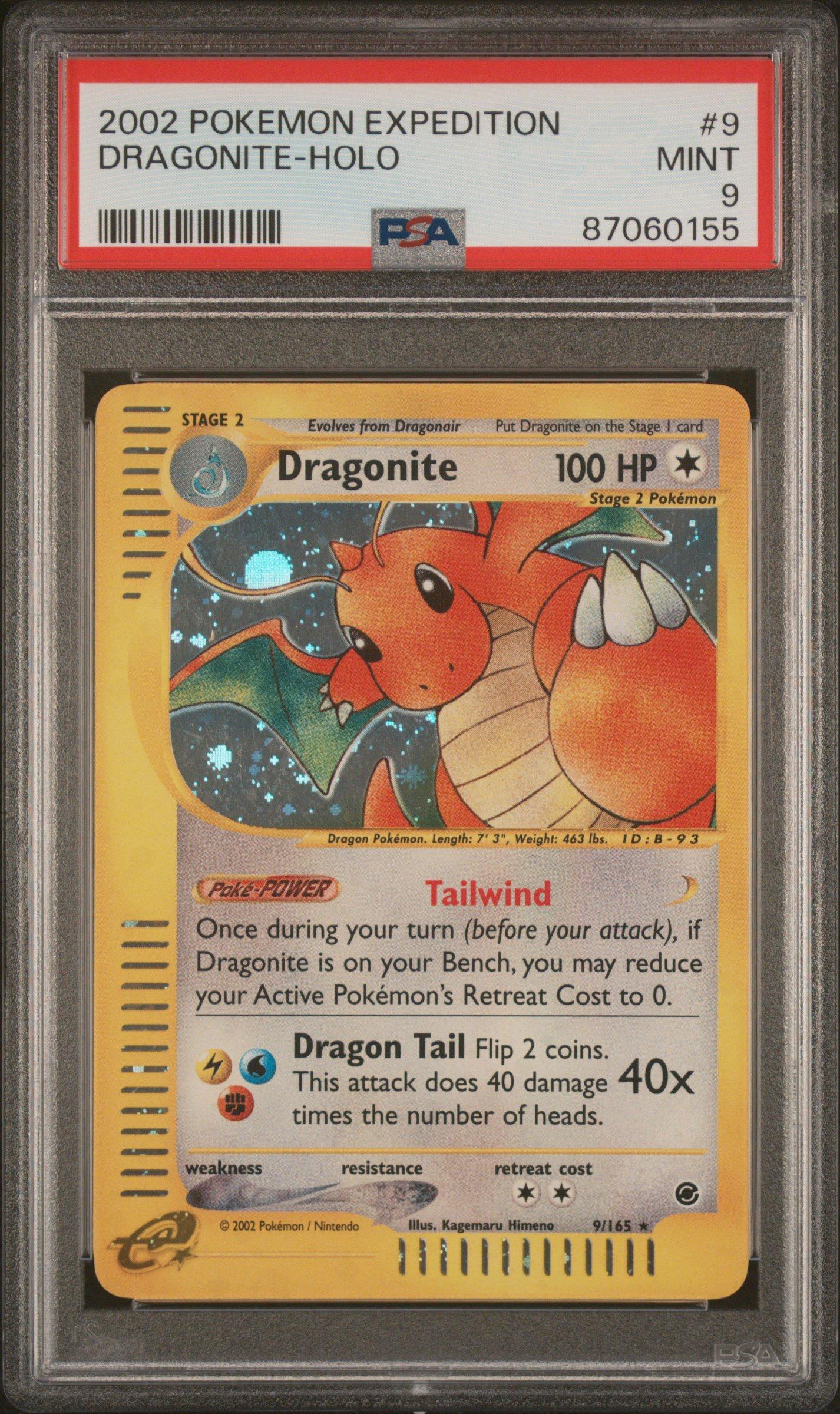 2002 Pokemon Expedition 9 Dragonite-holo PSA 9 Graded Card | GameStop