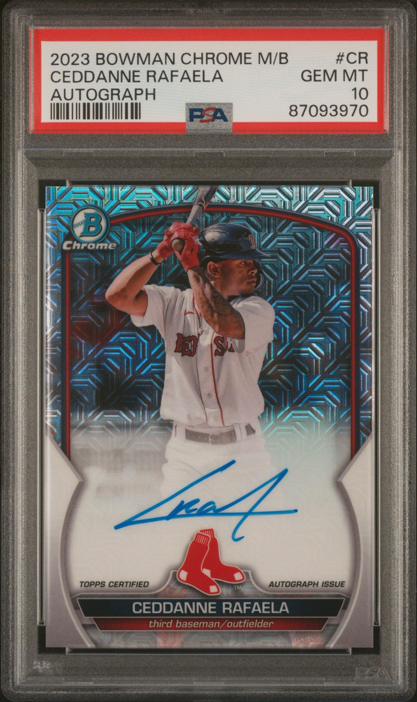 2023 Bowman Chrome Mega Box Autographs Cr Ceddanne Rafaela PSA 10