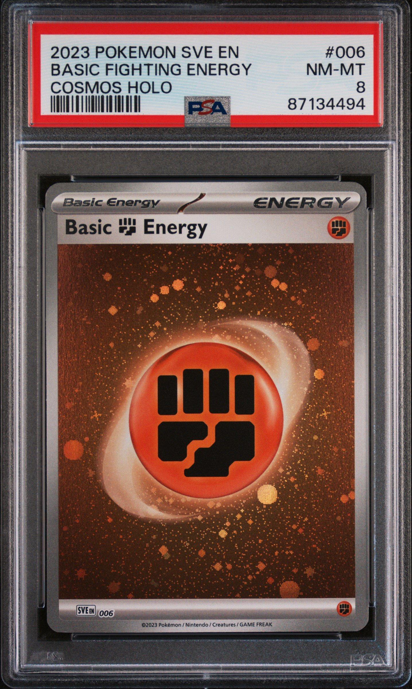 2023 Pokemon Sve En-basic Energies 006 Basic Fighting Energy Cosmos Holo  PSA 8 Graded Card | GameStop