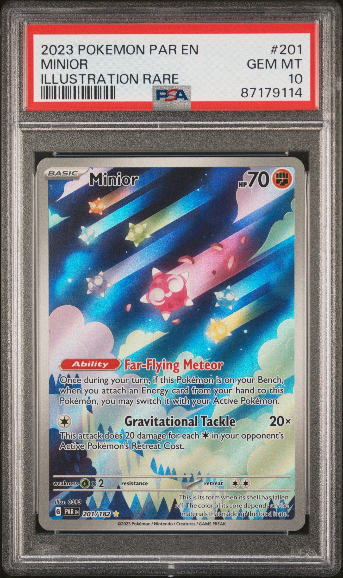 2023 Pokemon Par En-paradox Rift 201 Minior Illustration Rare PSA