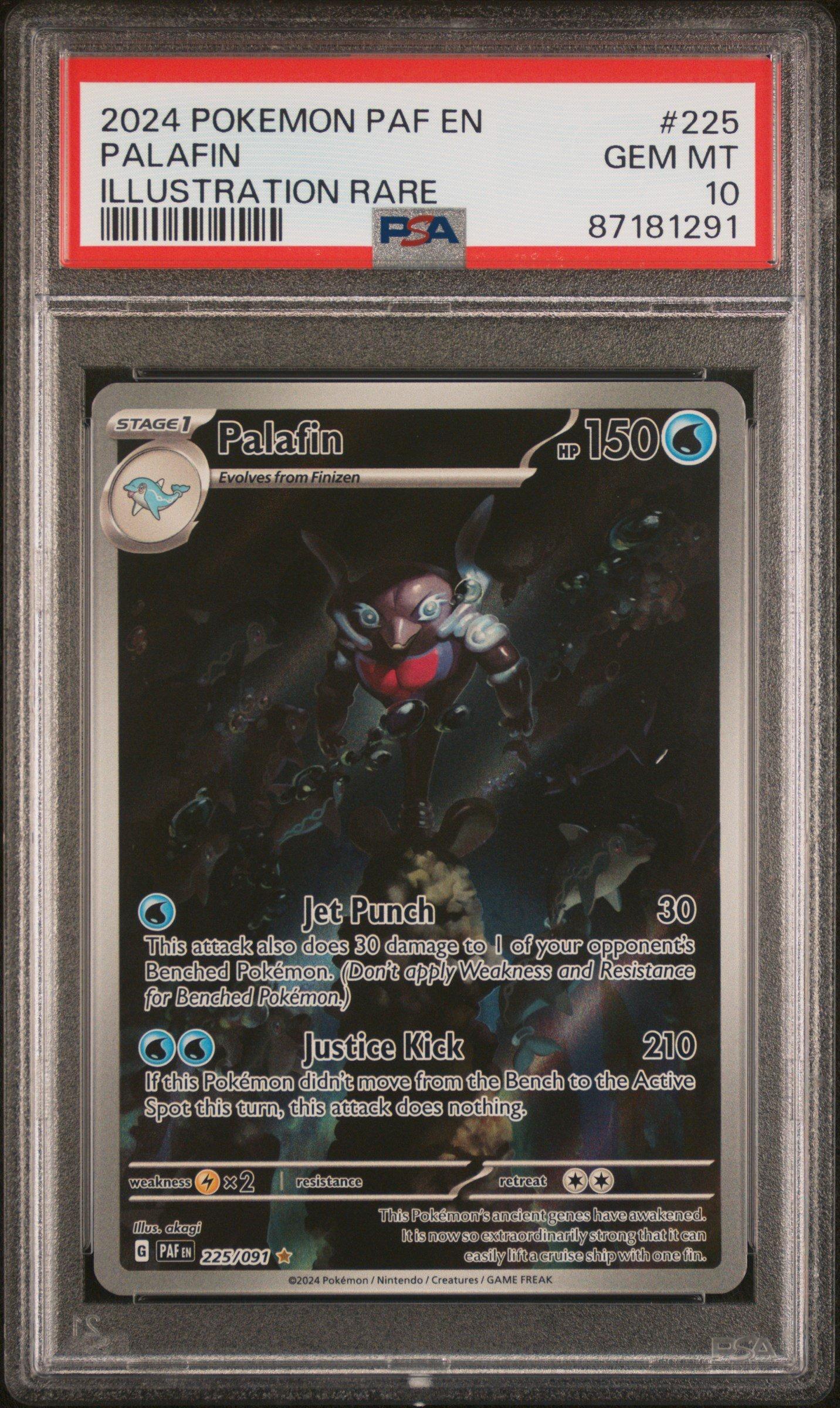 2024 Pokemon Paf En-paldean Fates 225 Palafin Illustration Rare