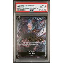 2023 One Piece Promos 025 Smoker Paramount War Pre-release-winner PSA 10