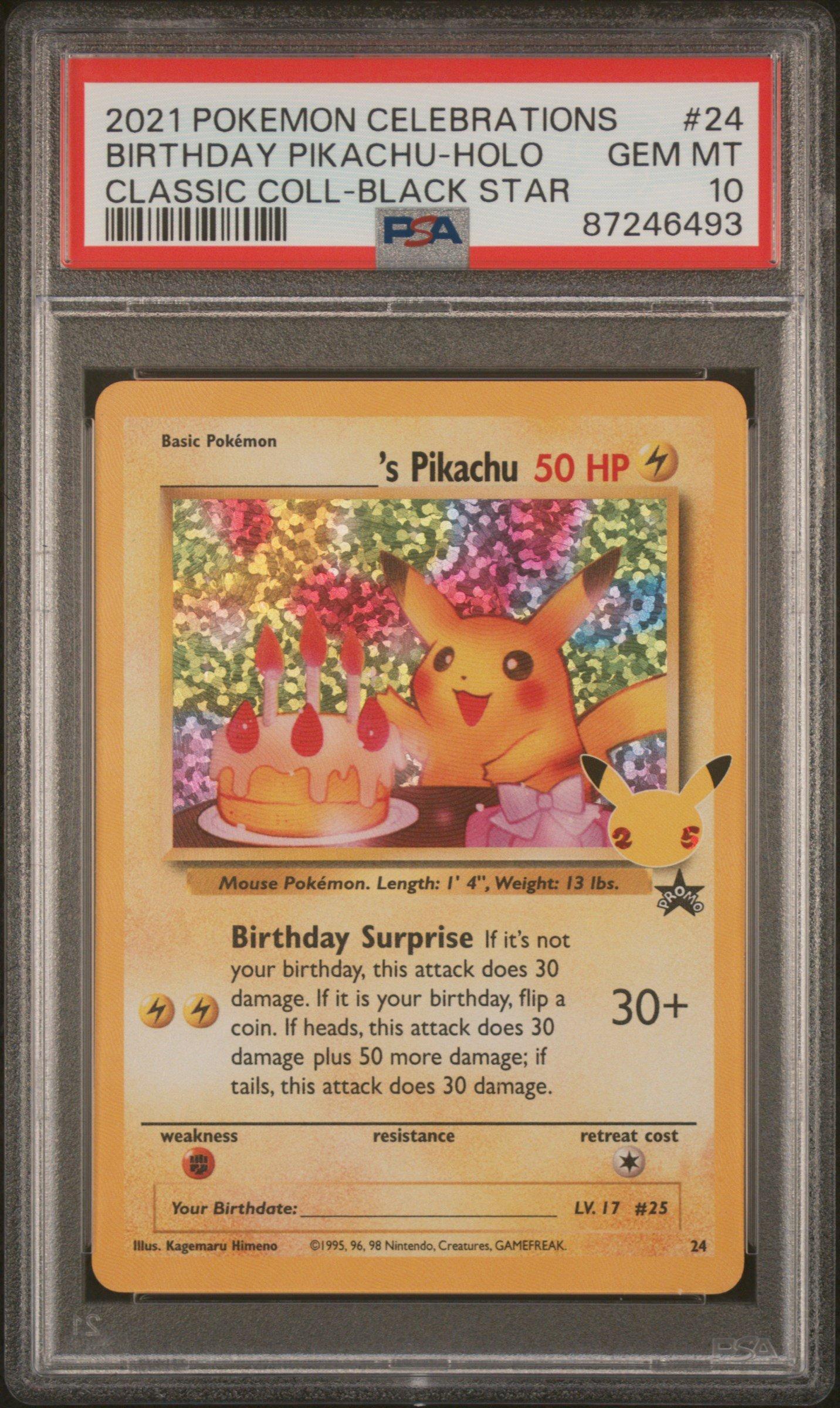 2021 Pokemon Celebrations Classic Collection 24 Birthday Pikachu