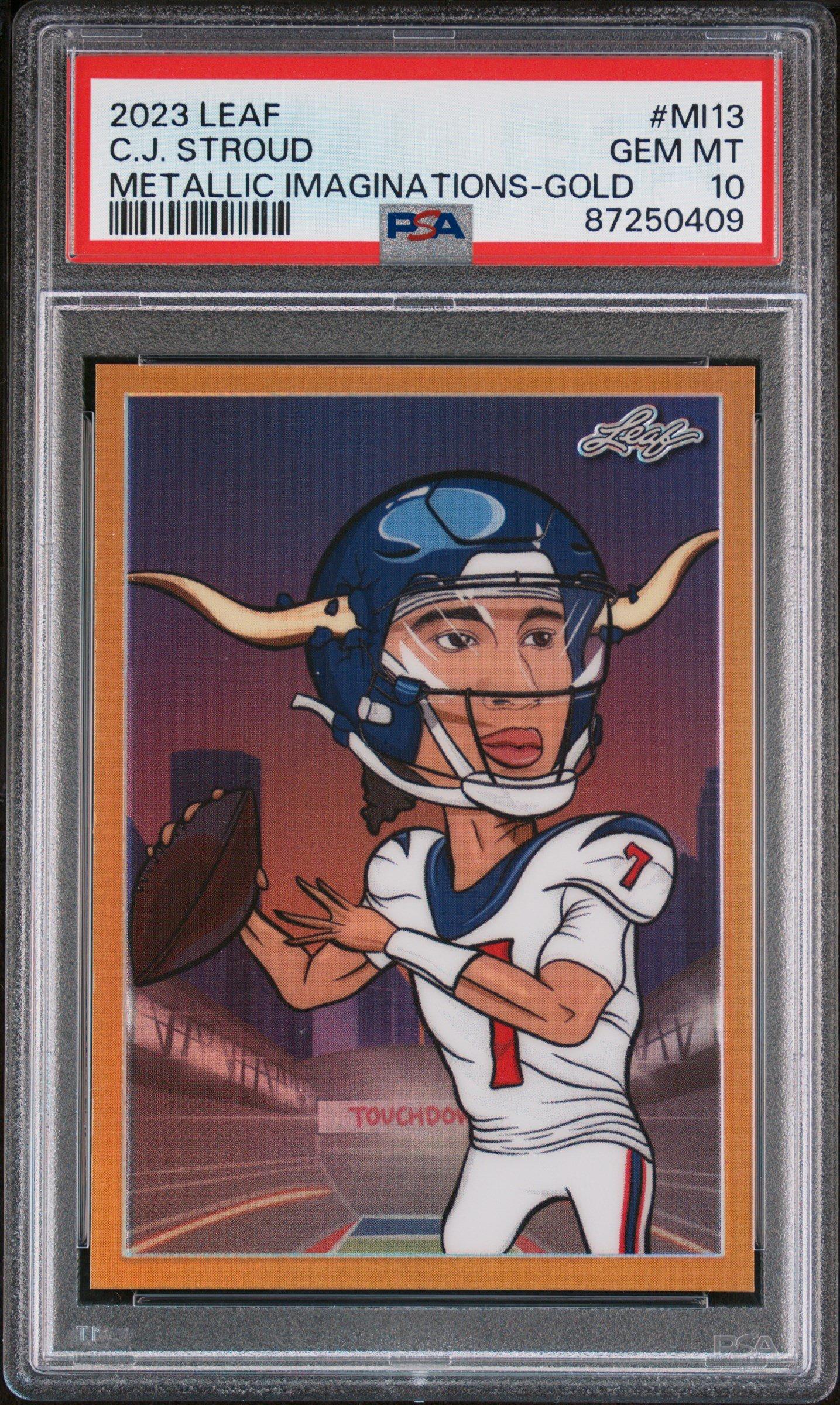 2023 Leaf Metallic Imaginations Mi13 C.j. Stroud Gold PSA 10