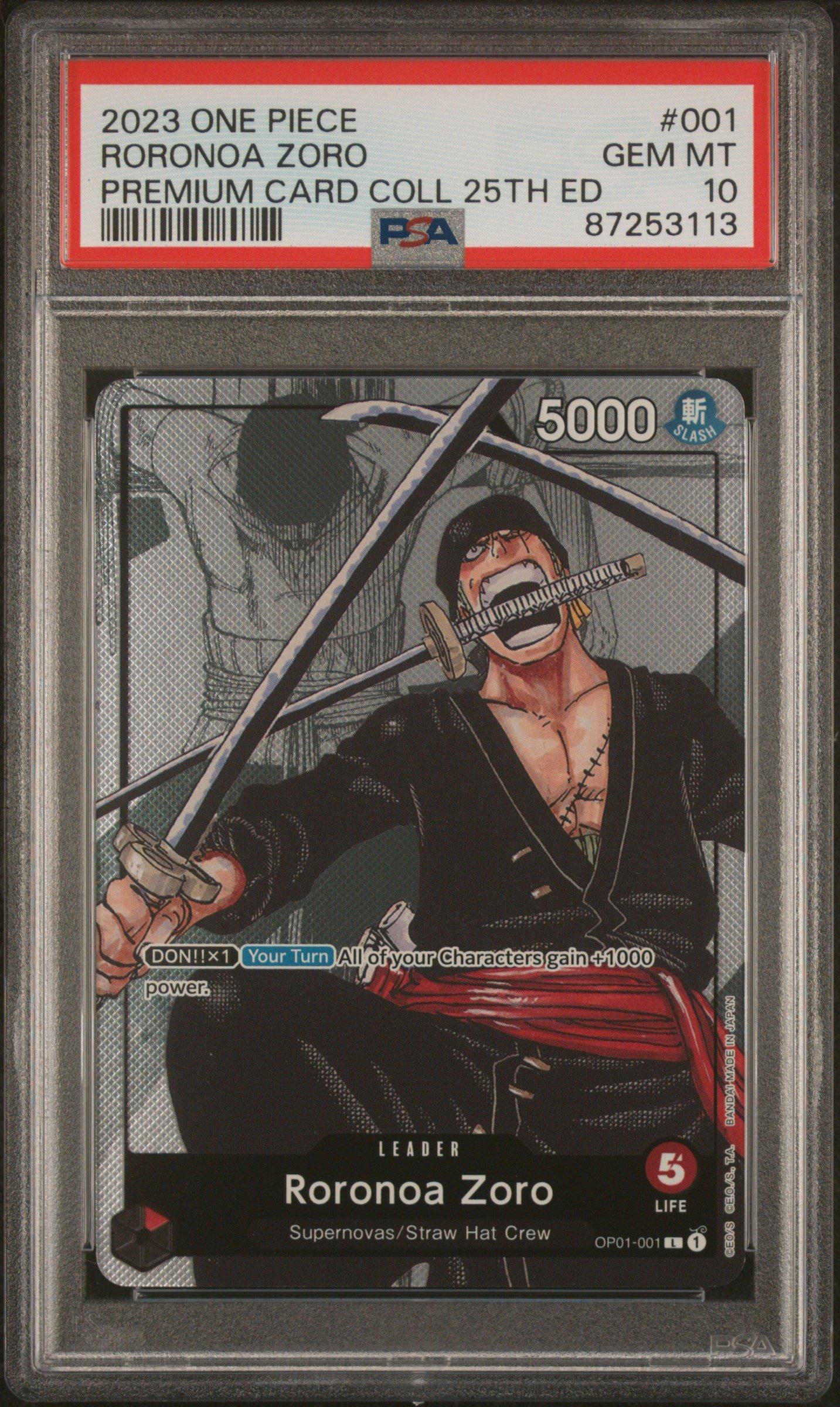 2023 One Piece Premium Card Collection 25th Edition 001 Roronoa