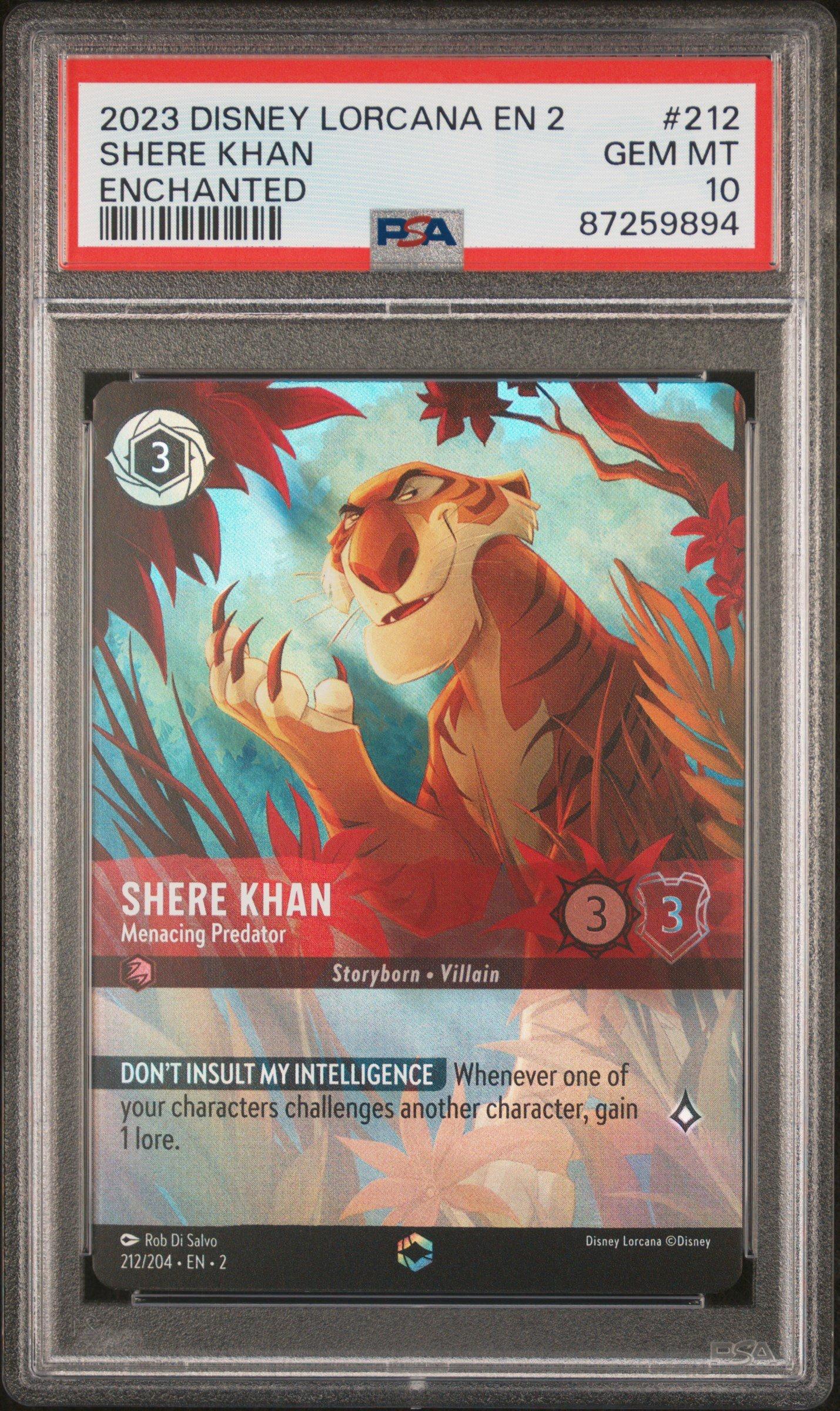2023 Disney Lorcana En 2-rise Of The Floodborn 212 Shere Khan ...