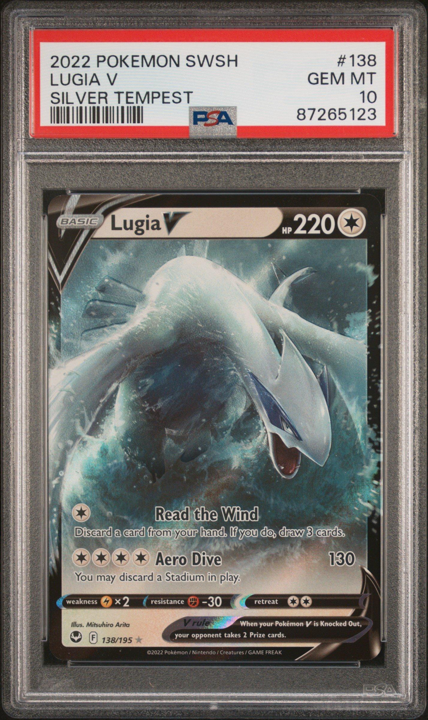 2022 Pokemon Sword & Shield Silver Tempest 138 Lugia V PSA 10
