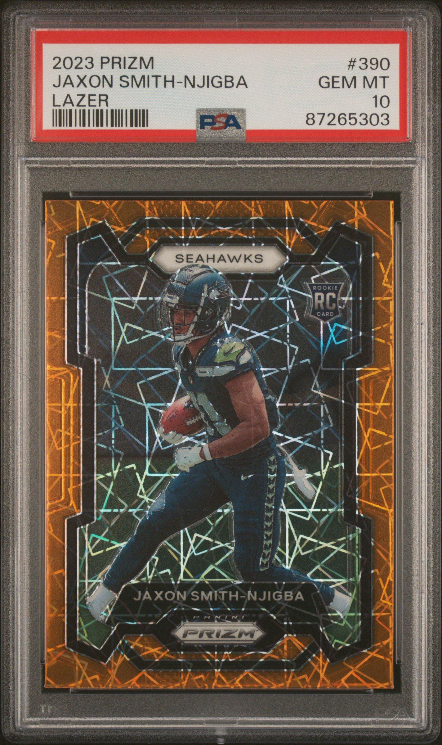 2023 Panini Prizm 390 Jaxon Smith-njigba Lazer Prizm PSA 10 Graded