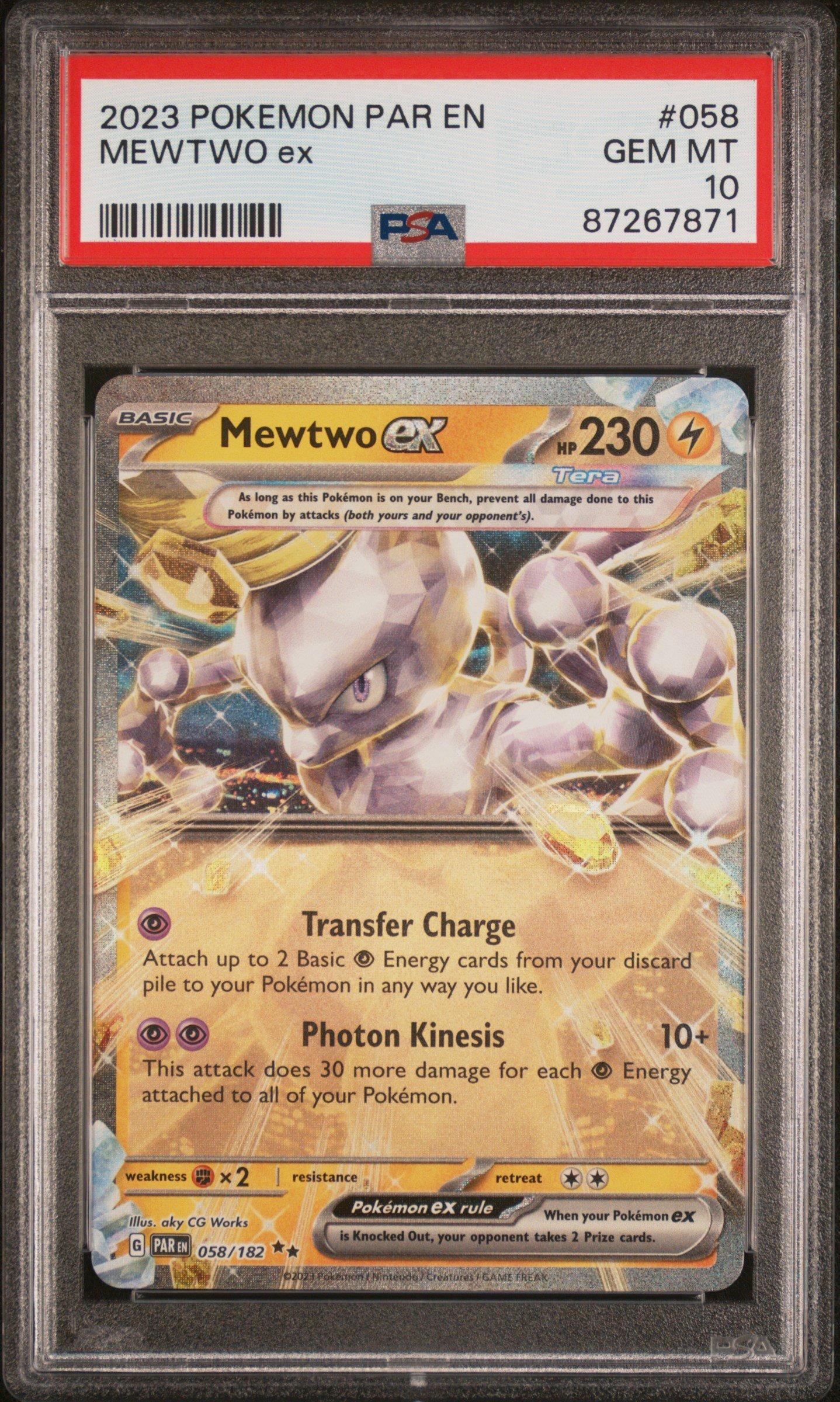 2023 Pokemon Par En-paradox Rift 058 Mewtwo Ex PSA 10 | GameStop