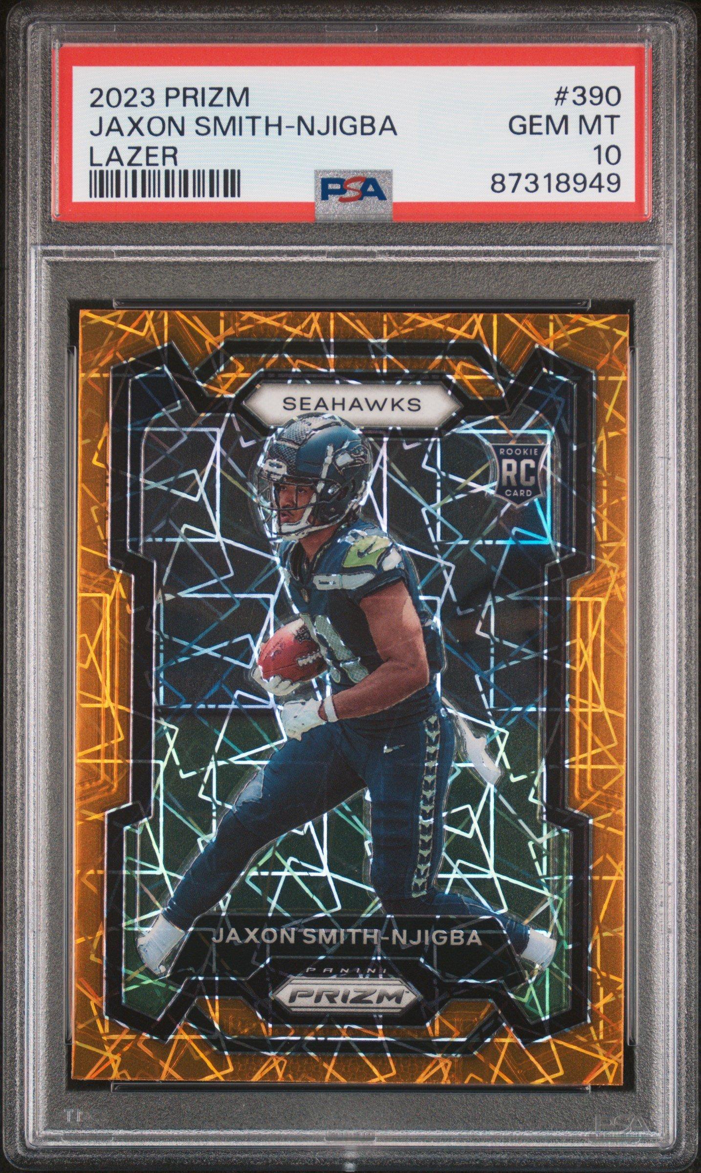 2023 Panini Prizm 390 Jaxon Smith-njigba Lazer Prizm PSA