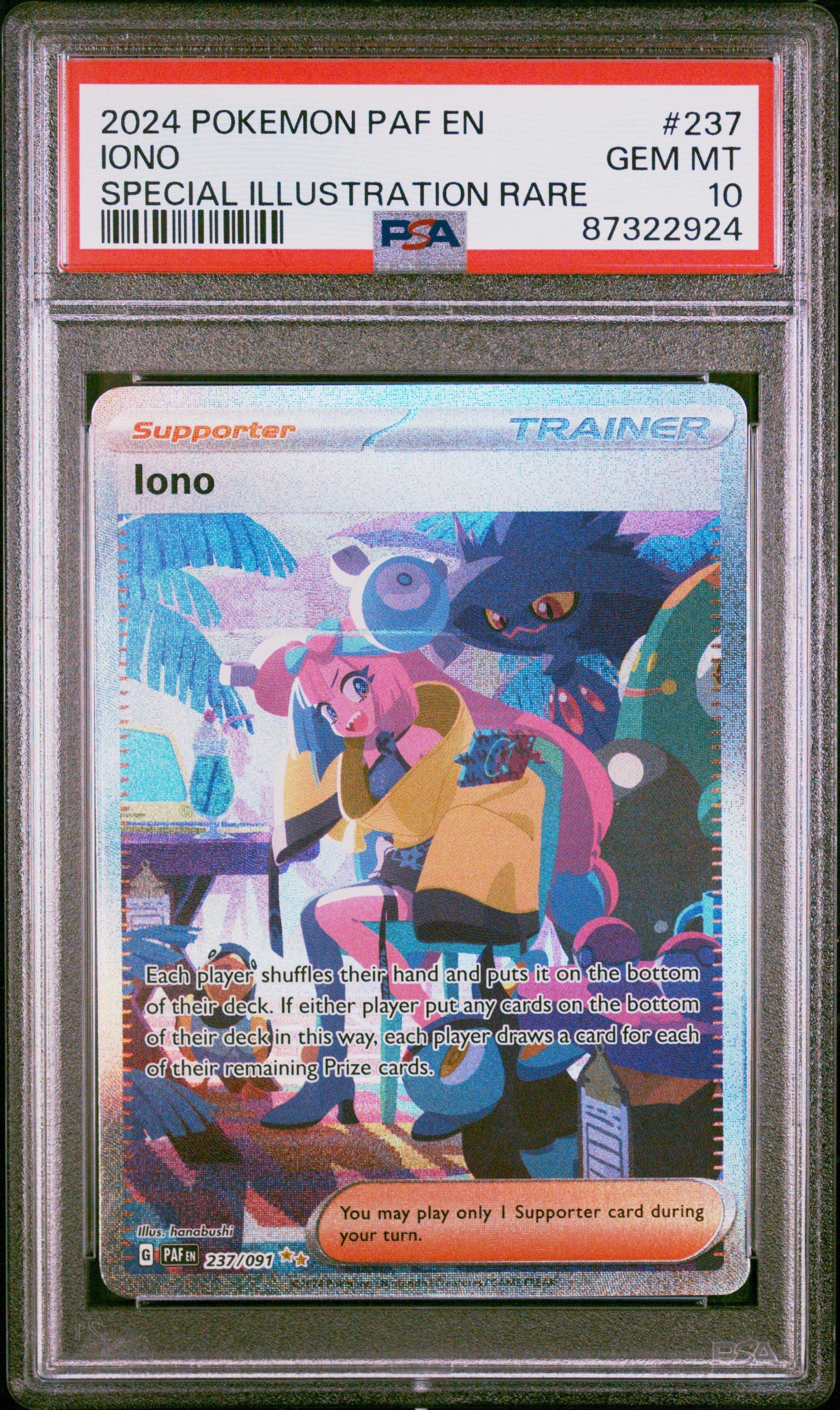 2024 Pokemon Paf En-paldean Fates 237 Iono Special Illustration