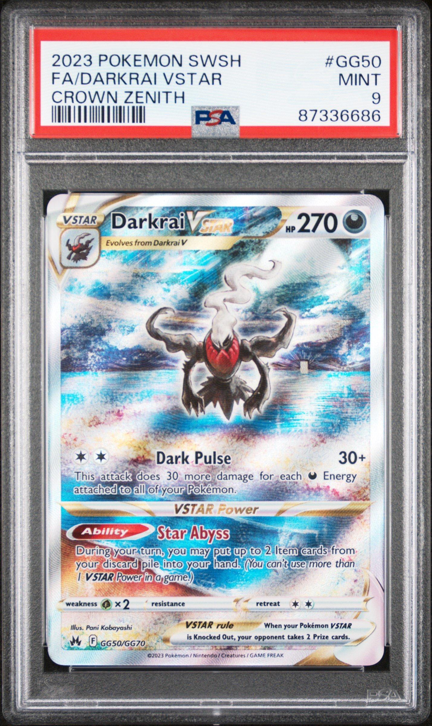 2023 Pokemon Sword And Shield Crown Zenith Gg50 Full Art/darkrai
