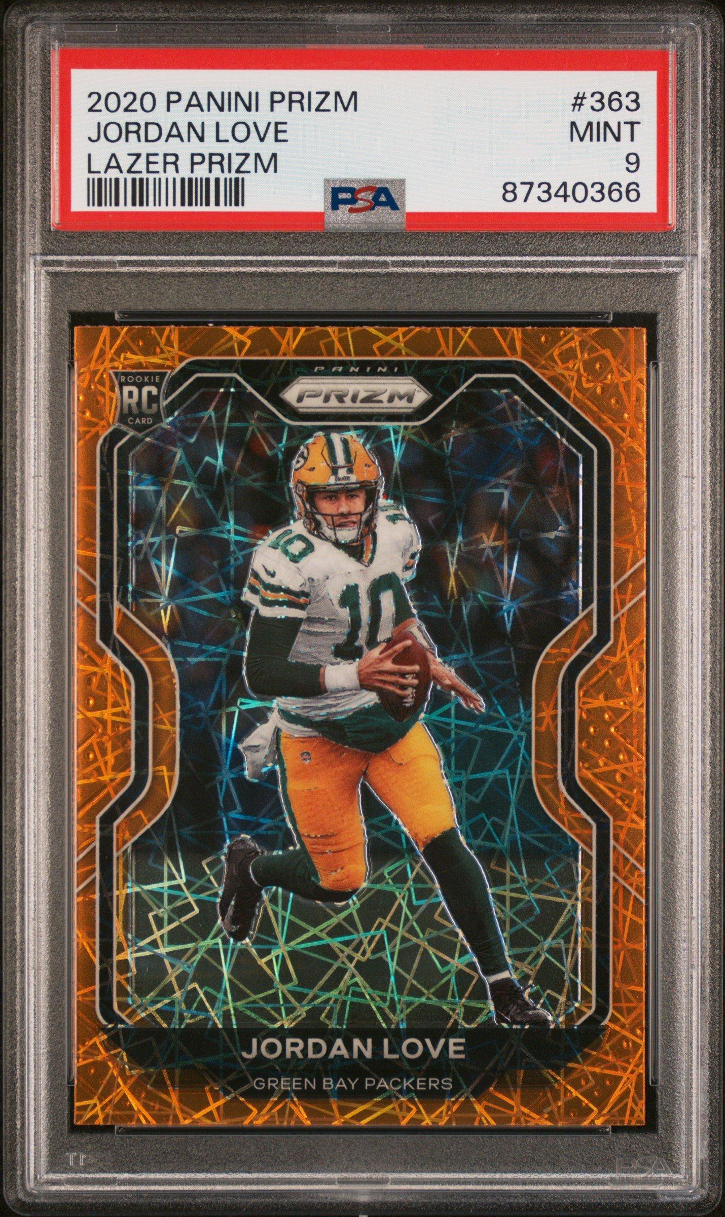 2020 Panini Prizm 363 Jordan Love Lazer Prizm PSA 9