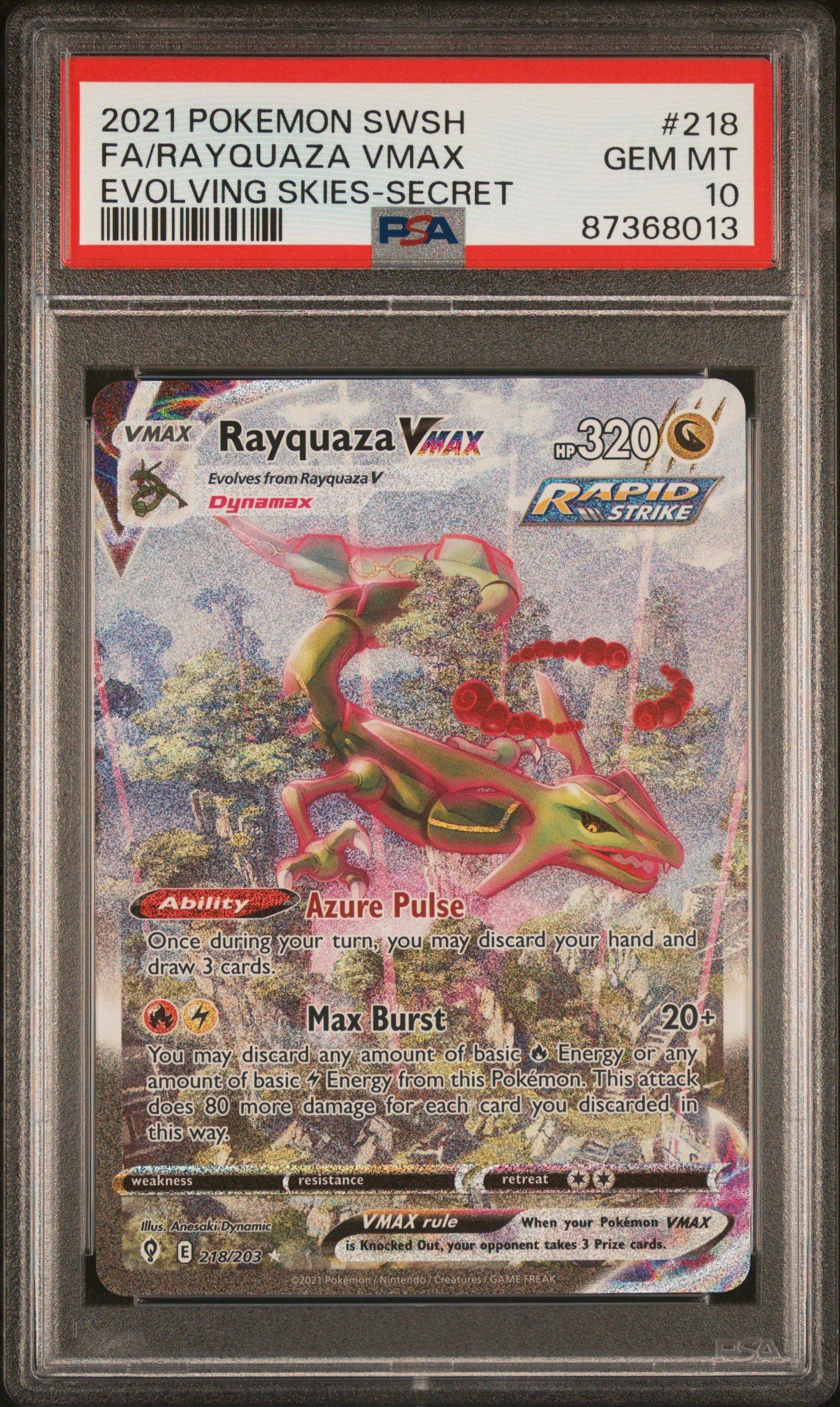 2021 Pokemon Sword & Shield Evolving Skies 218 Full Art/rayquaza