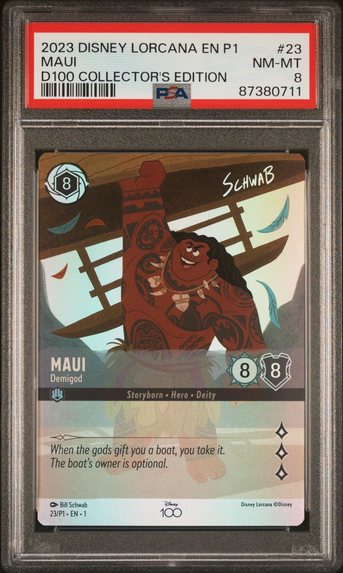 maui lorcana card - The First Chapter - - Demigod (Rare) holofoil pattern or surface detail) Maui - Demigod - Lorcana