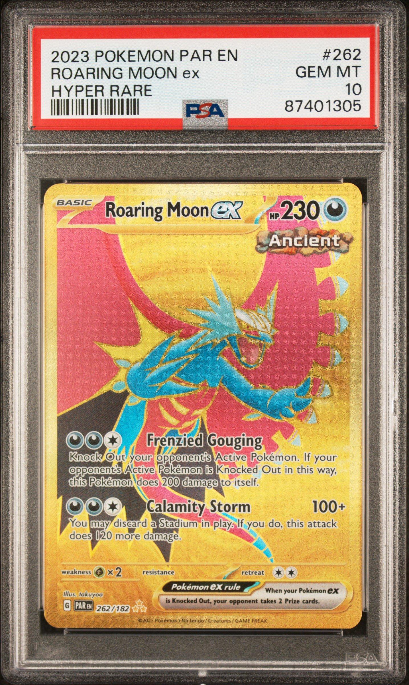2023 Pokemon Par En-paradox Rift 262 Roaring Moon Ex Hyper Rare PSA 10 ...