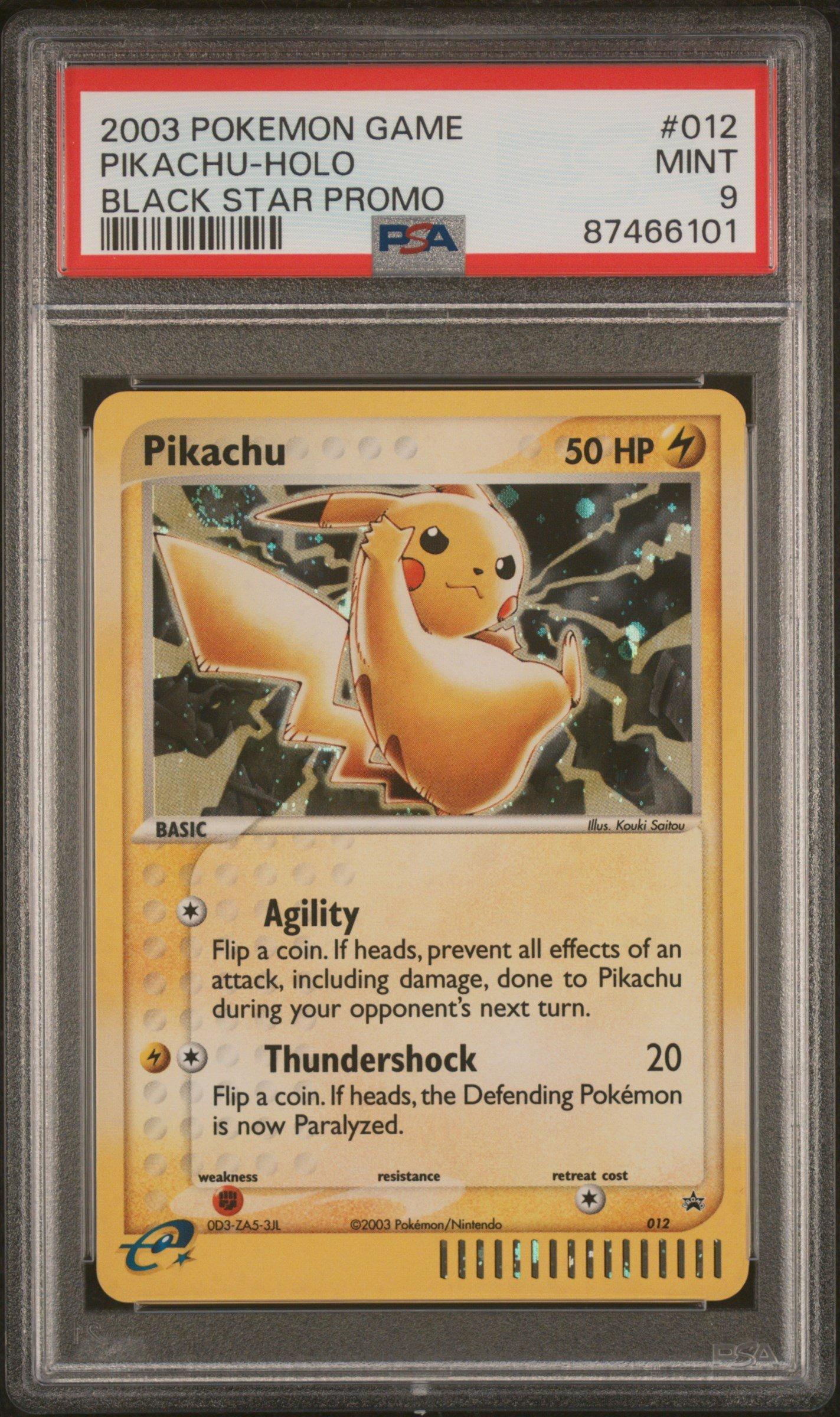 2003 Pokemon Black Star Promo 012 Pikachu-holo PSA 9 | GameStop