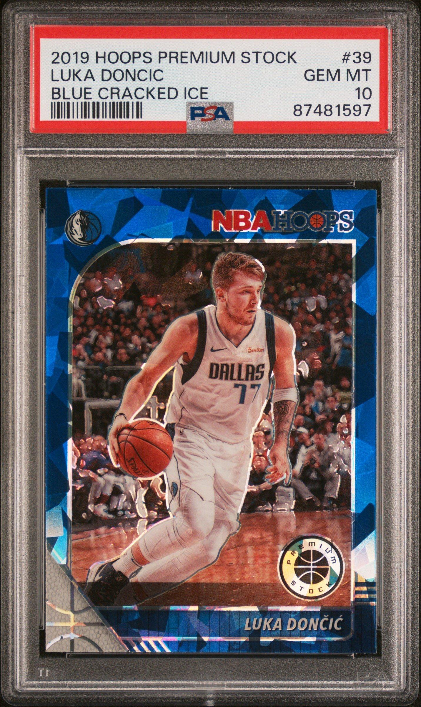 超レア 99枚限定 PSA9 Luka Doncic 2019 #399 BGS 2019 Panini Hoops Premium Stock 39 Luka Doncic Blue Cracked Ice